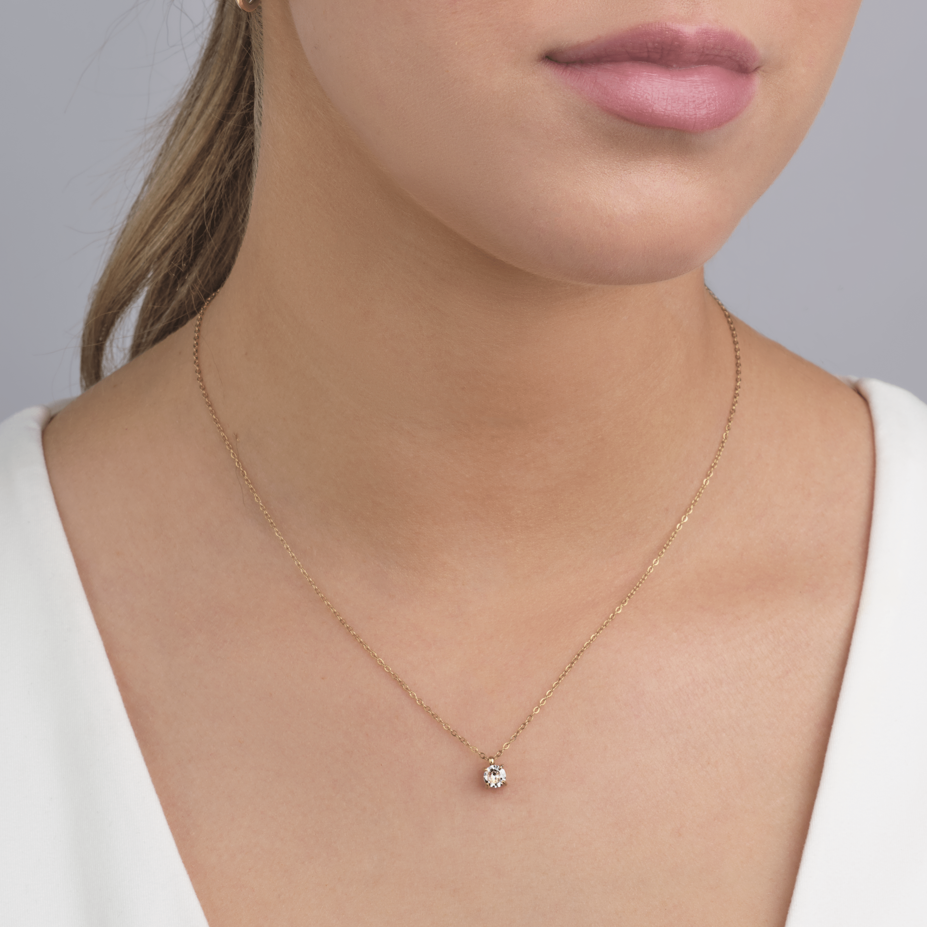 Ketting diamantje goud - Desieradenconcurrent.nl