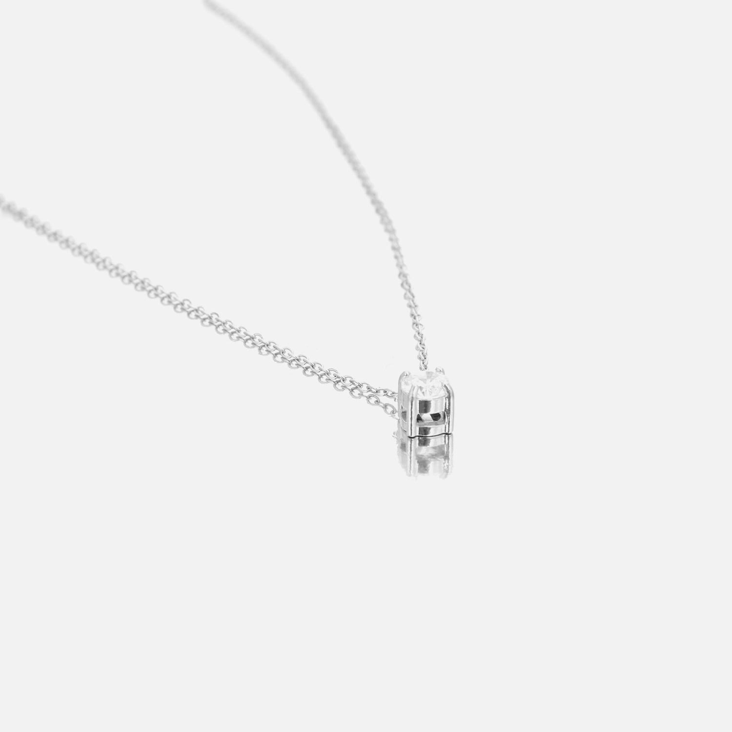 Ketting diamantje zilver - Desieradenconcurrent.nl