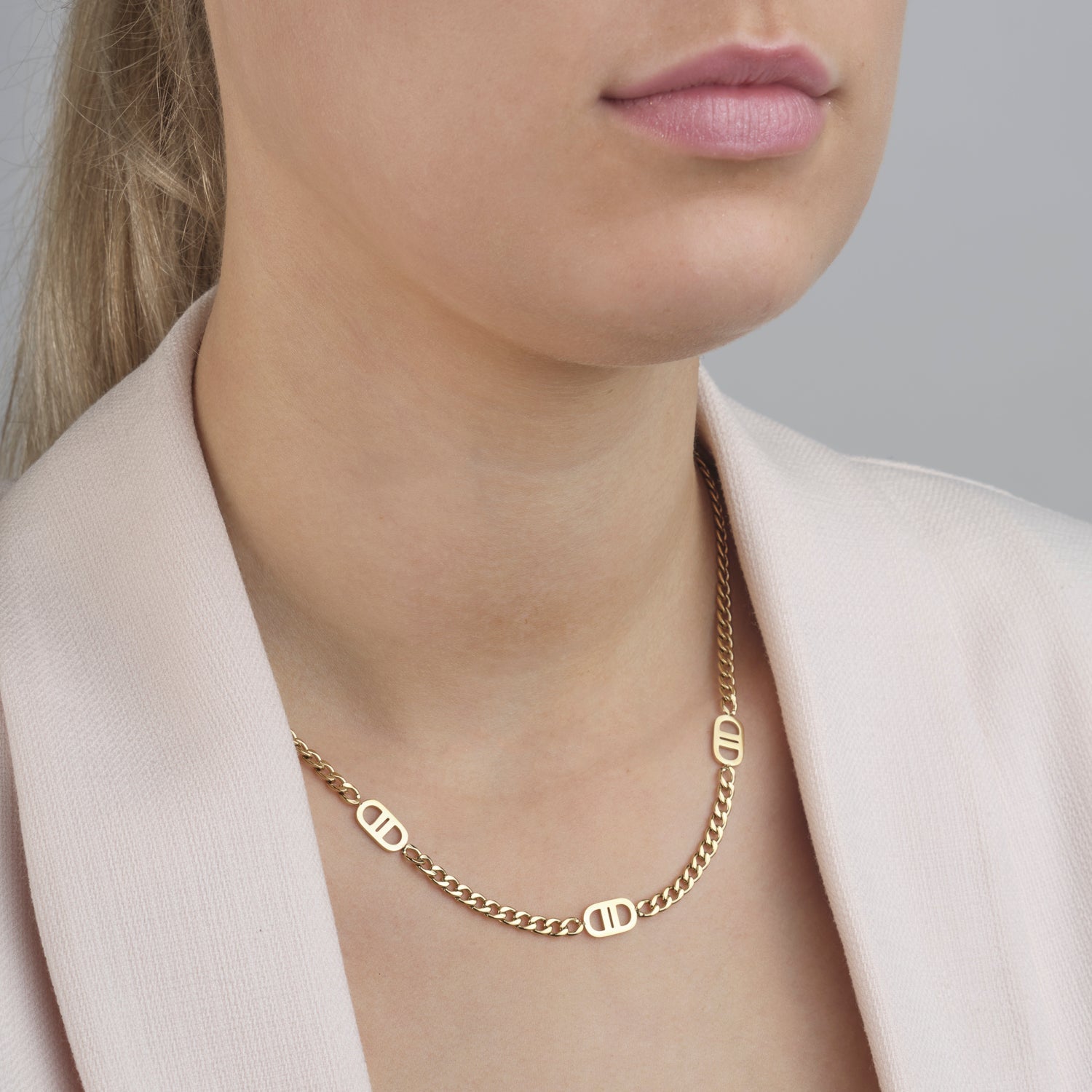 Ketting double D goud - Desieradenconcurrent.nl