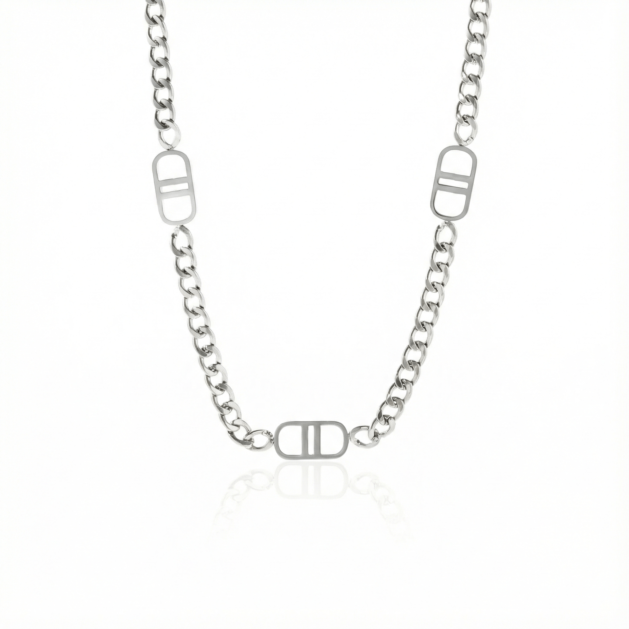 Ketting double D zilver - Desieradenconcurrent.nl
