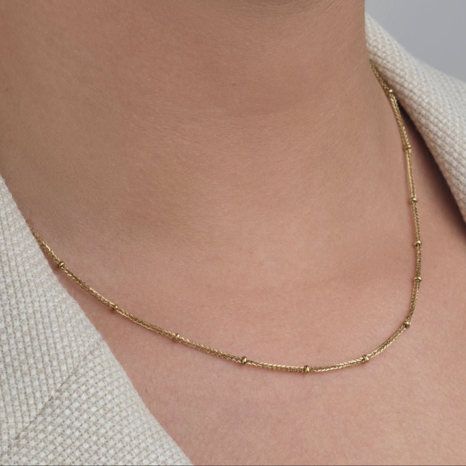 Ketting fancy bolletjes goud - Desieradenconcurrent.nl