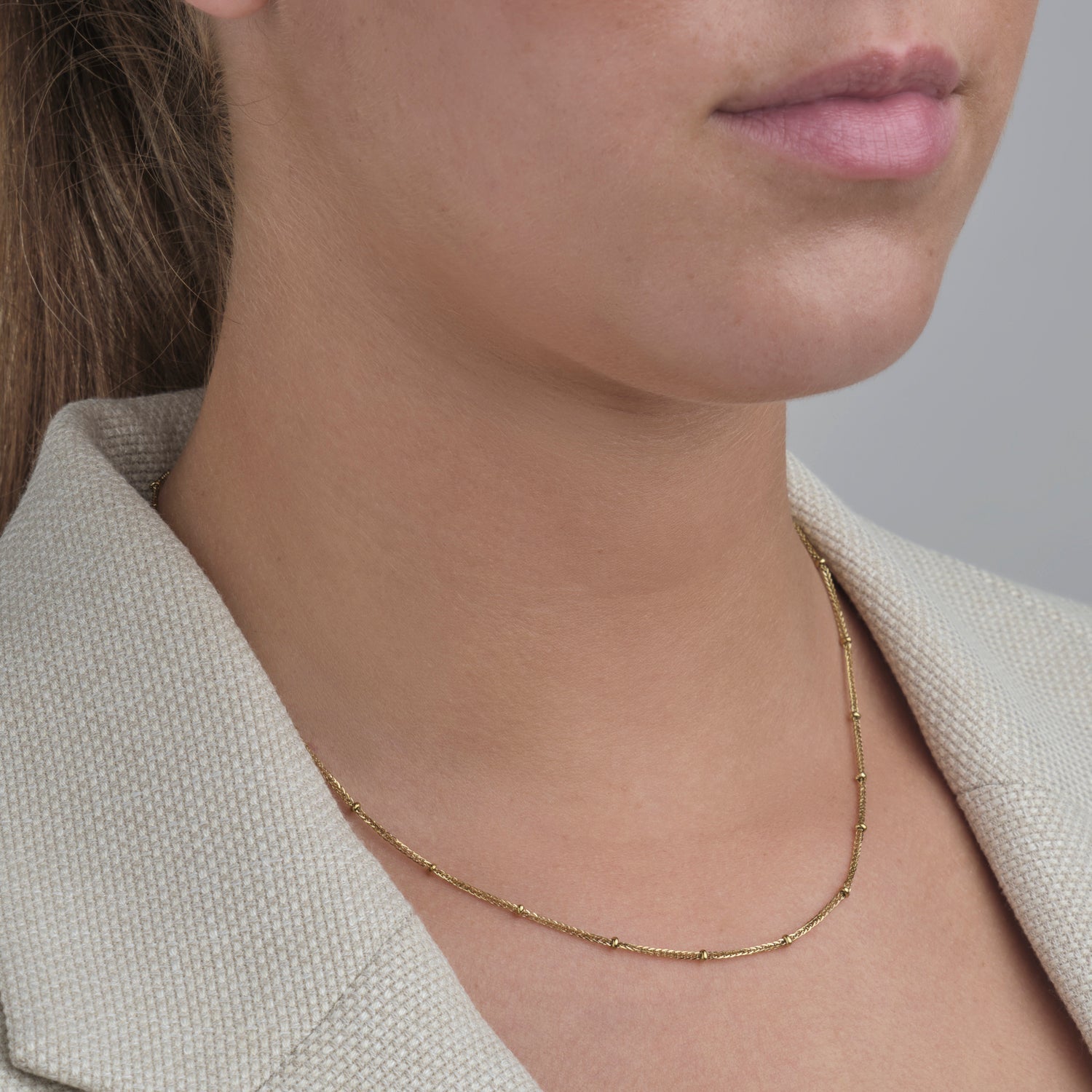 Ketting fancy bolletjes goud - Desieradenconcurrent.nl