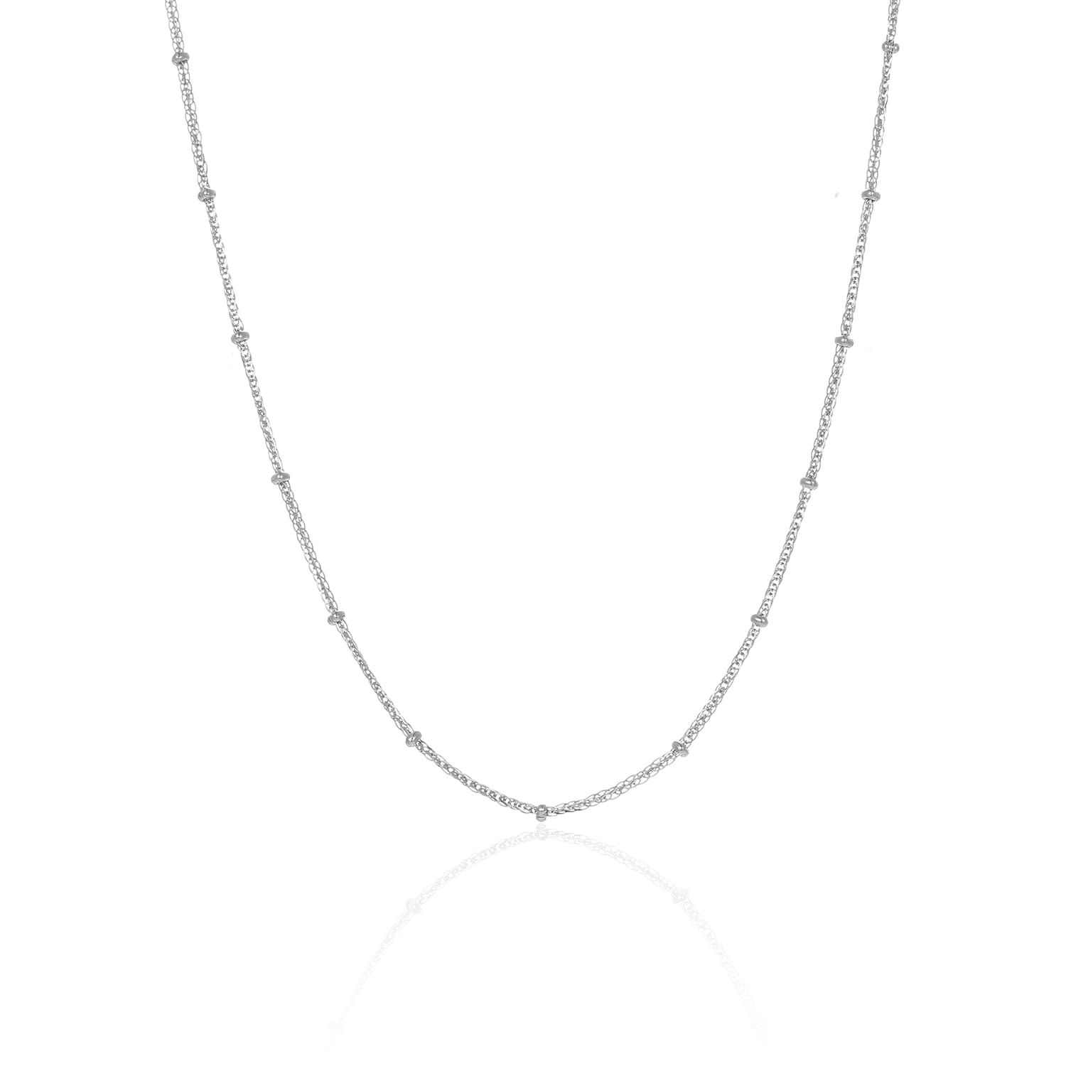 Ketting fancy bolletjes zilver - Desieradenconcurrent.nl