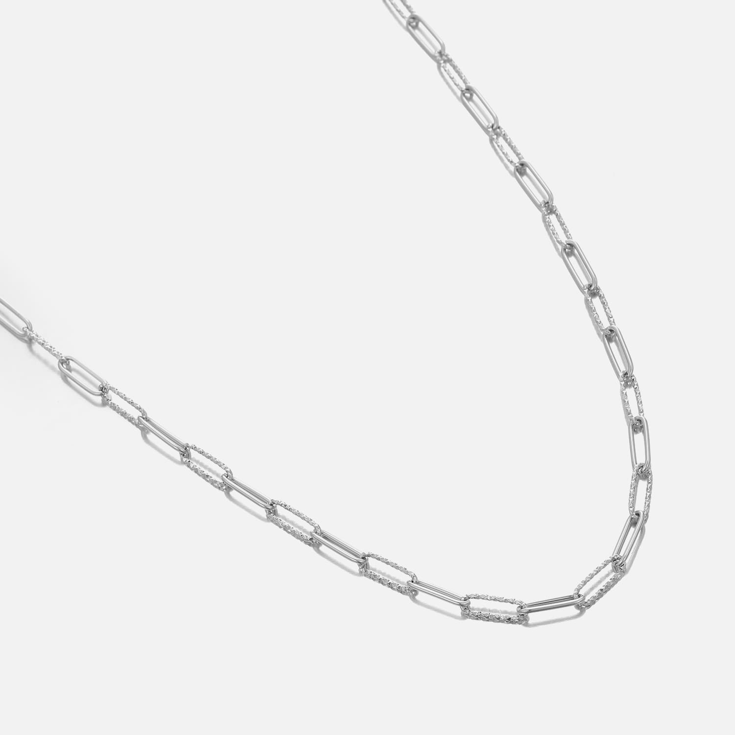 Ketting fancy paperclip zilver - Desieradenconcurrent.nl