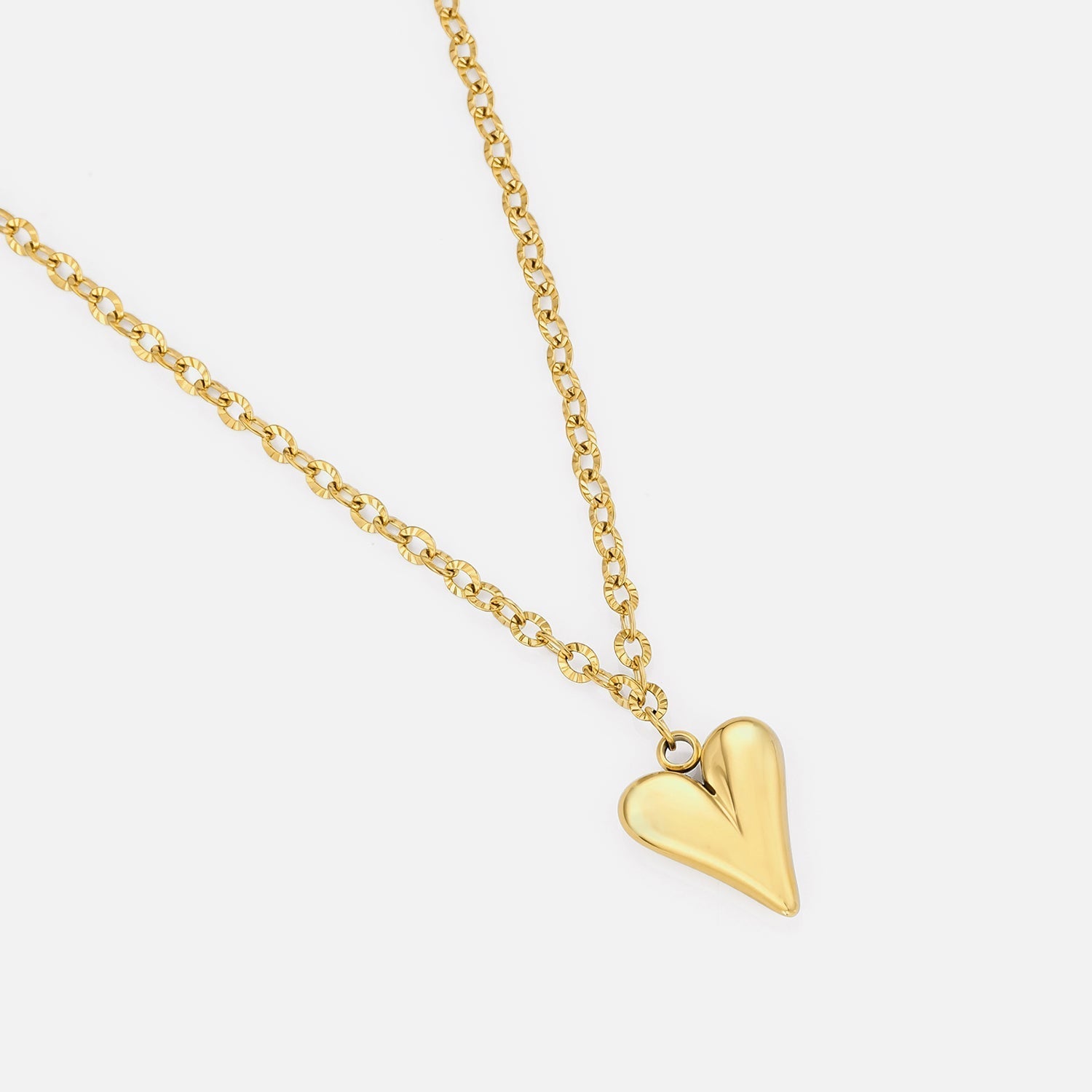 Ketting groot lux hart goud - Desieradenconcurrent.nl