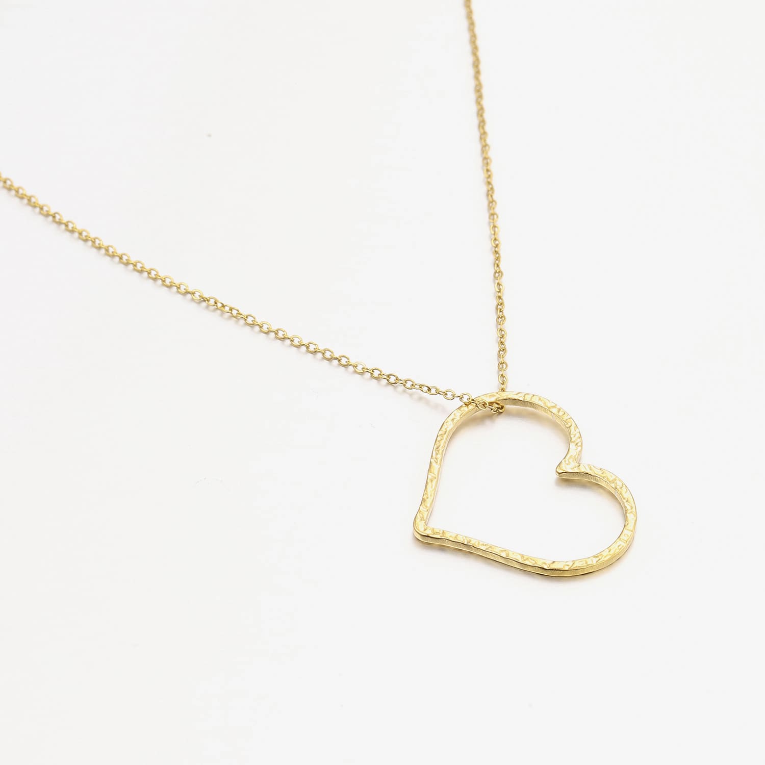 Ketting grote hart goud - Desieradenconcurrent.nl