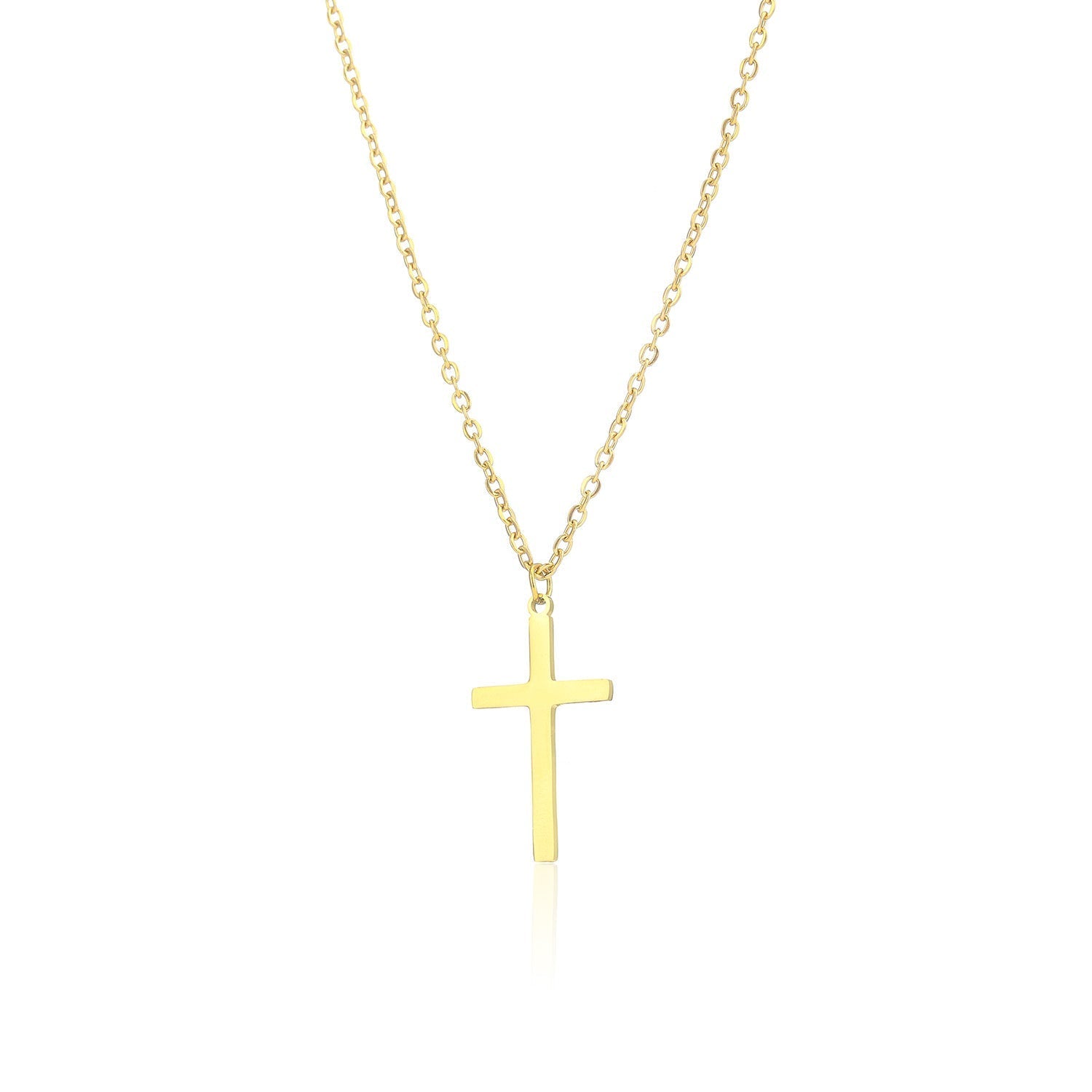 Ketting kruisje goud groot - Desieradenconcurrent.nl