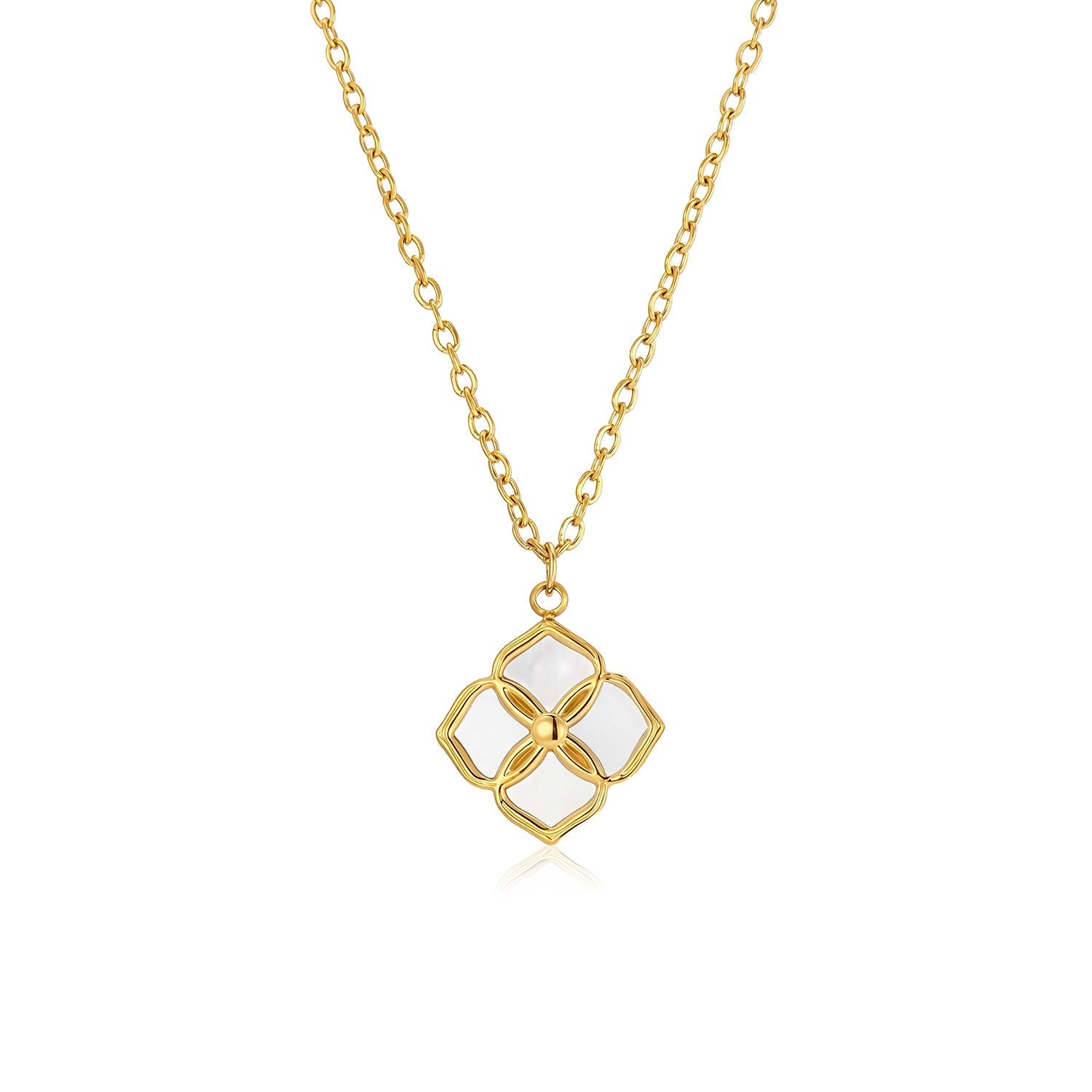 Ketting lux bloem goud - Desieradenconcurrent.nl
