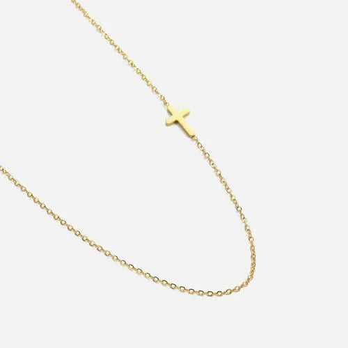 Ketting met kruisje goud - Desieradenconcurrent.nl