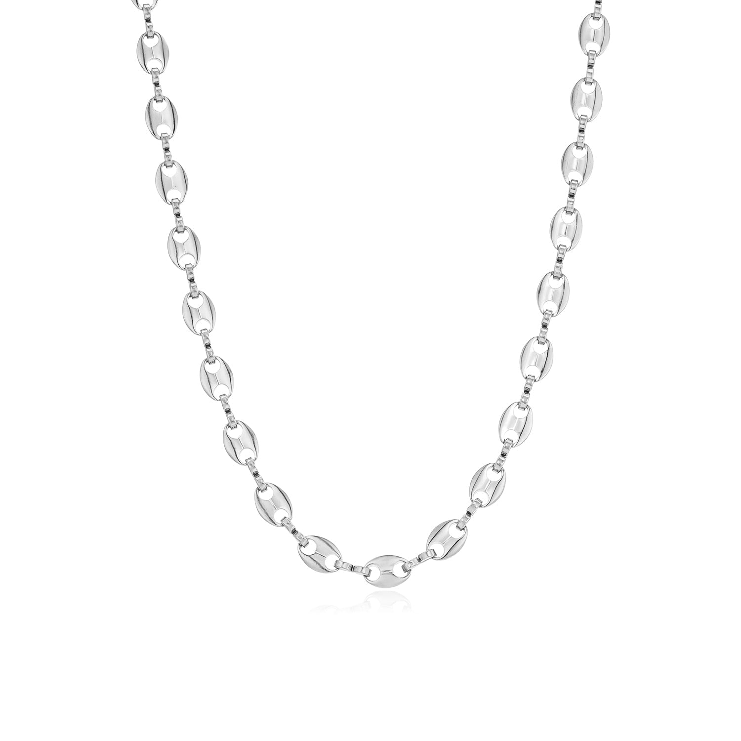 Ketting ovale schakels zilver - Desieradenconcurrent.nl