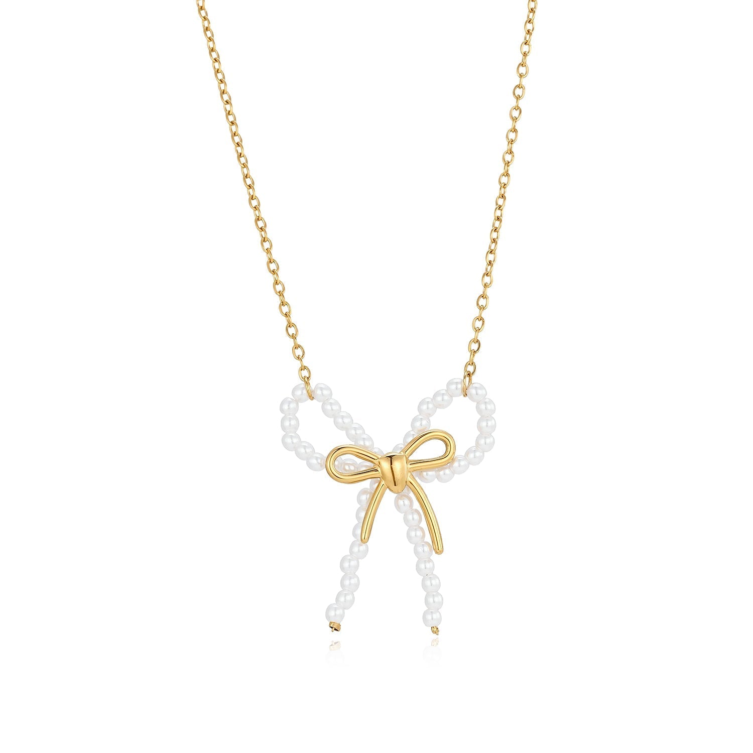 Ketting parel strik goud - Desieradenconcurrent.nl