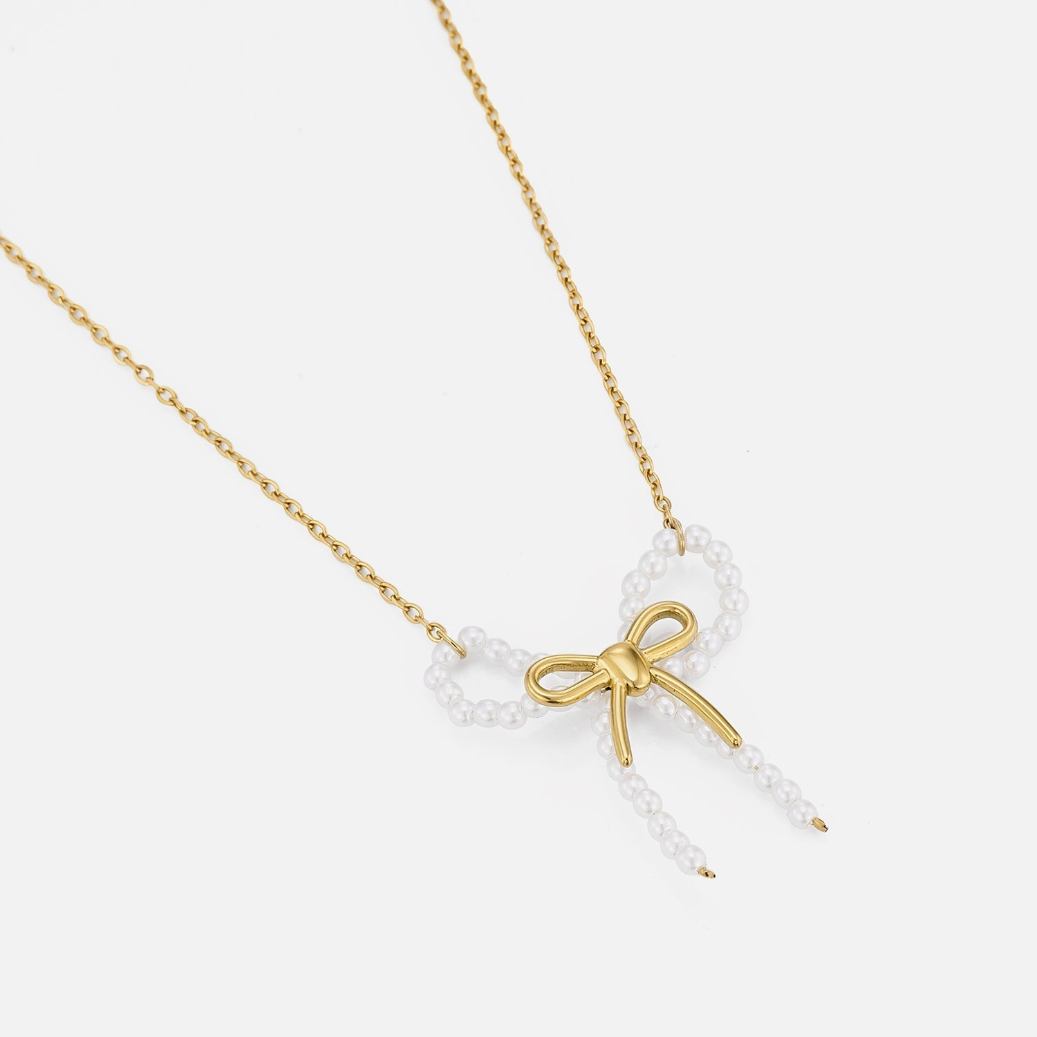 Ketting parel strik goud - Desieradenconcurrent.nl