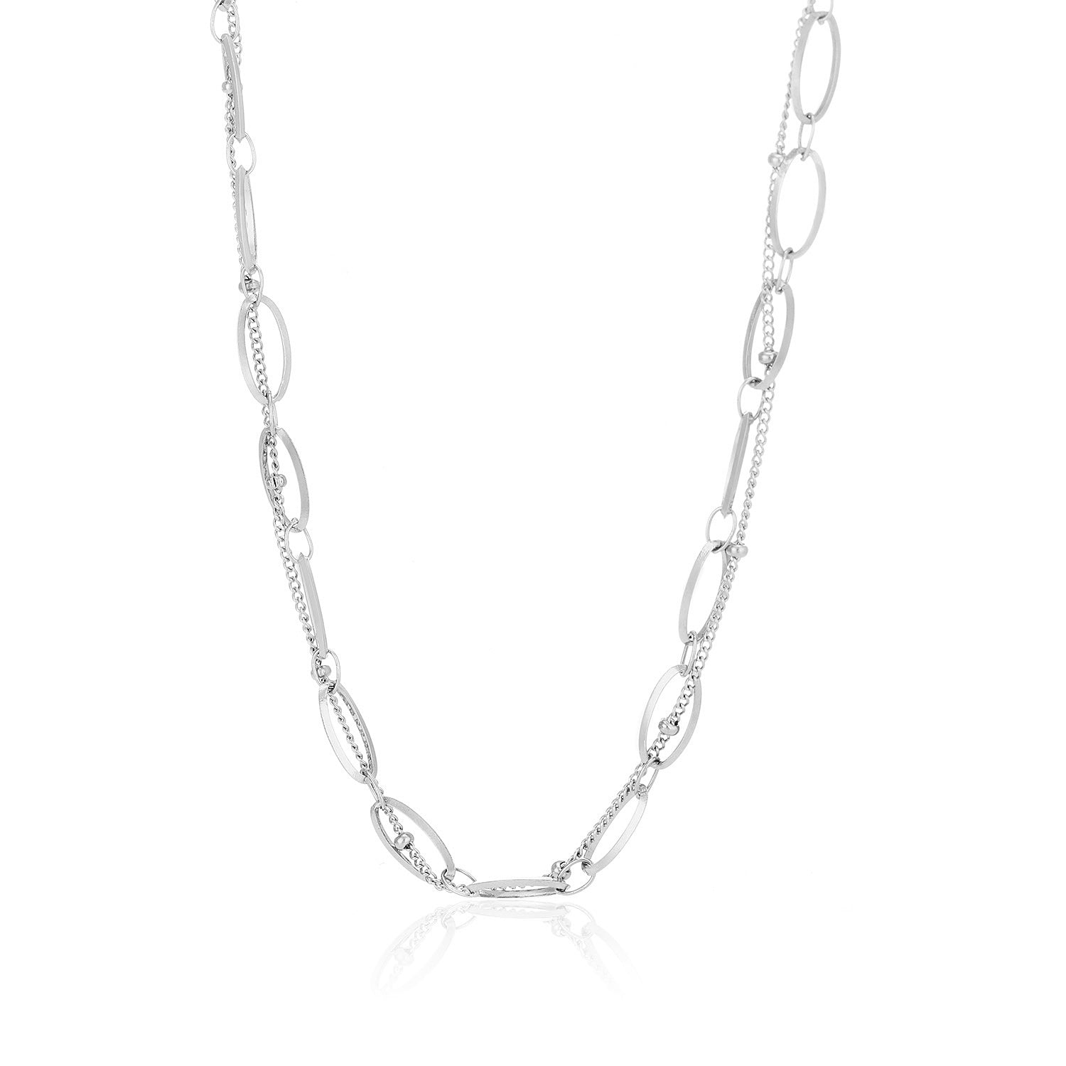 DYO Ketting tweelaags zilver - Desieradenconcurrent.nl