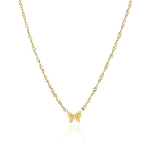 Ketting vlinder goud - Desieradenconcurrent.nl