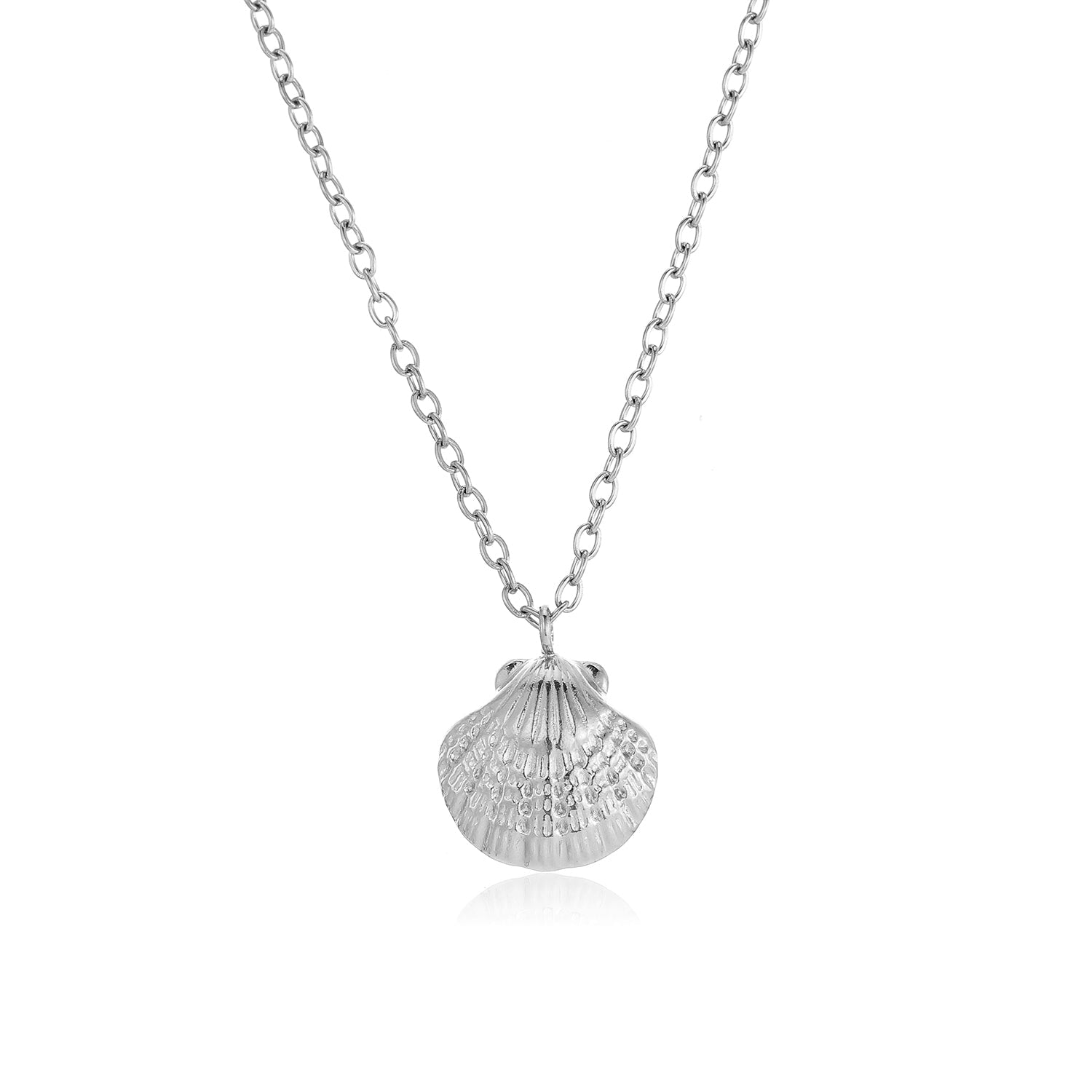 Ketting zee schelp zilver - Desieradenconcurrent.nl