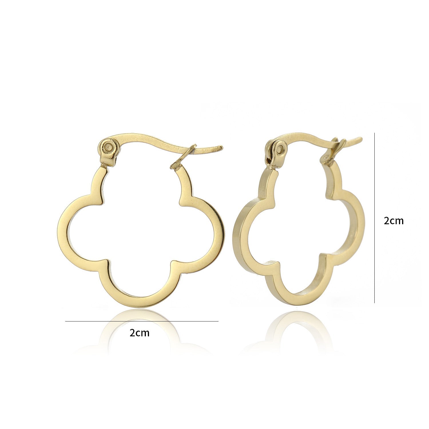 Klaver hoops goud - Desieradenconcurrent.nl