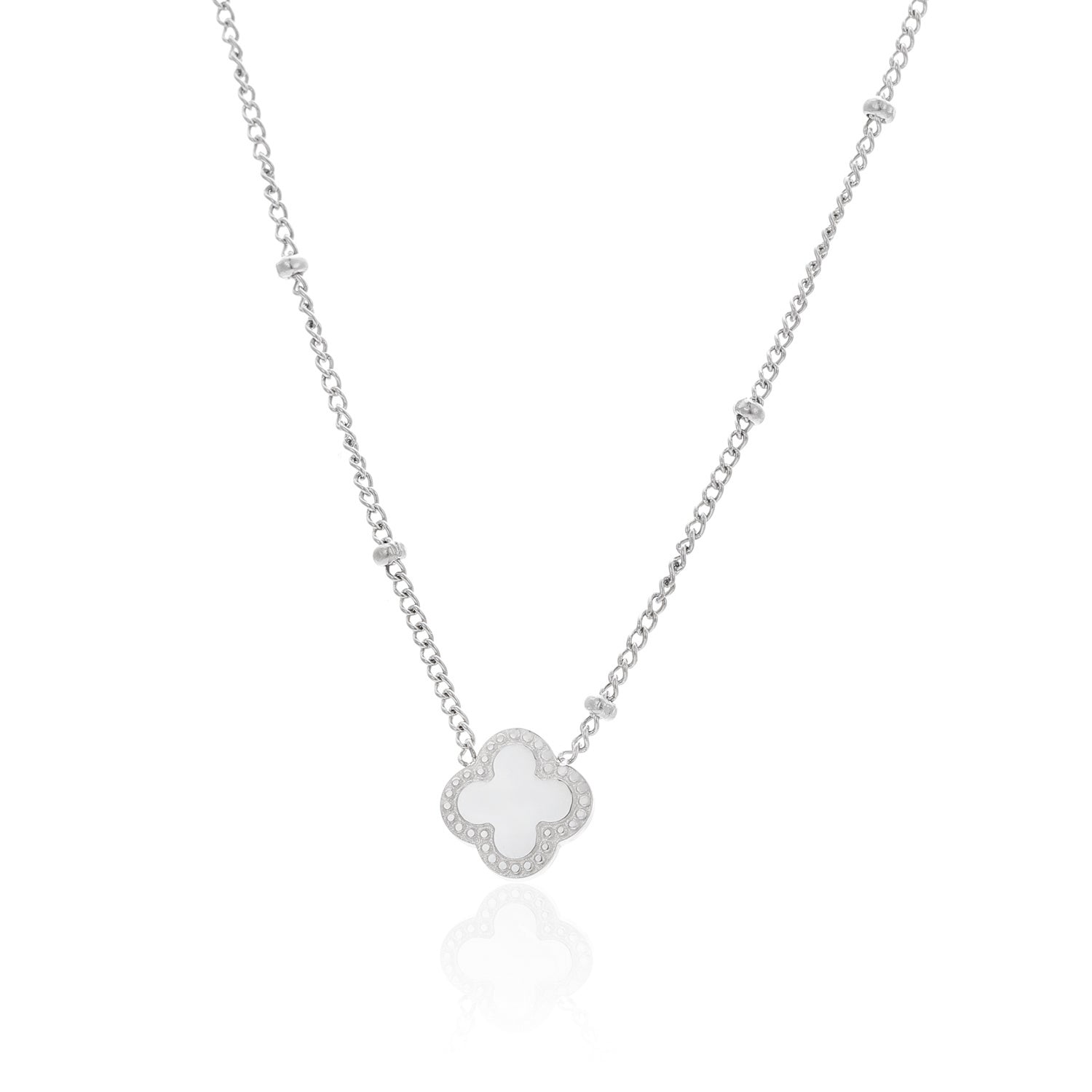 Klaver ketting zilver - Desieradenconcurrent.nl
