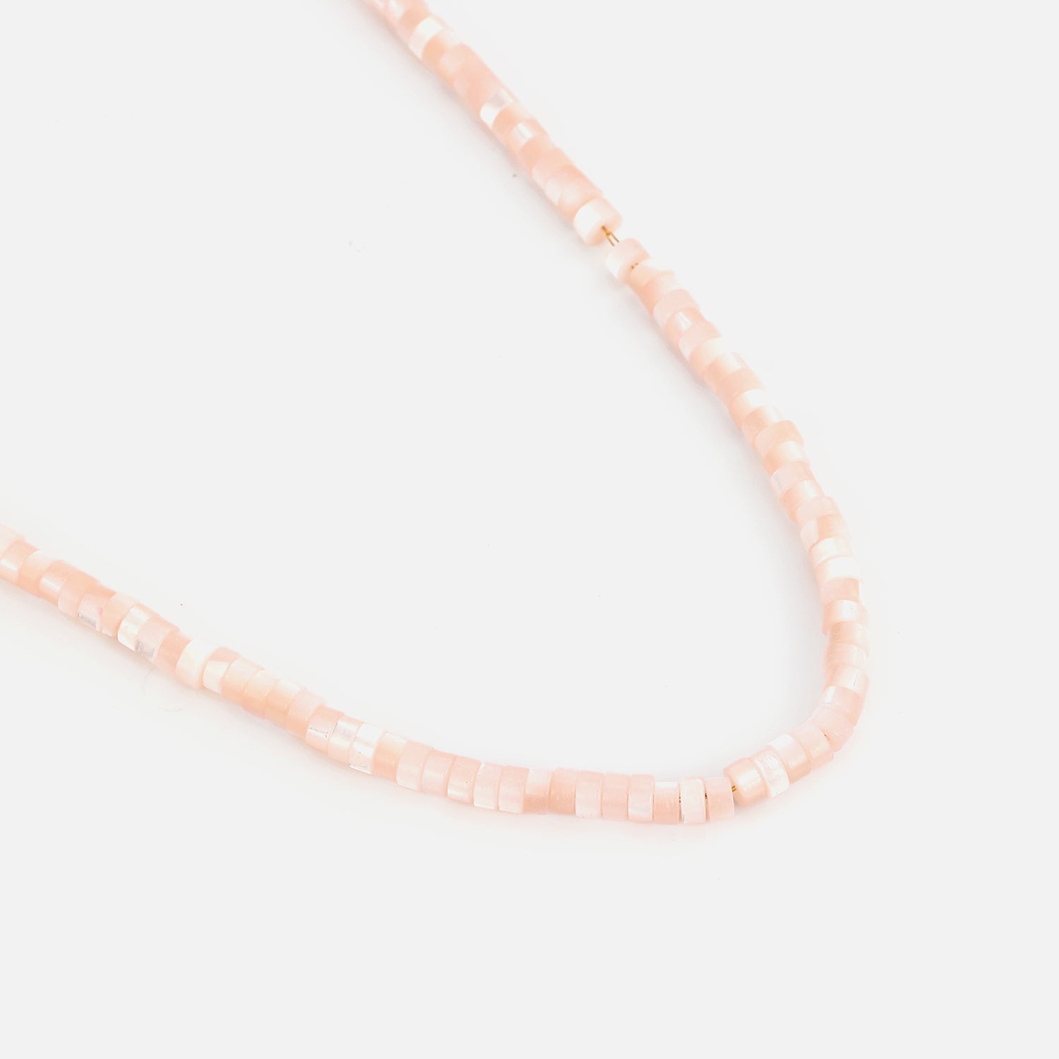Kralen ketting roze zilver - Desieradenconcurrent.nl