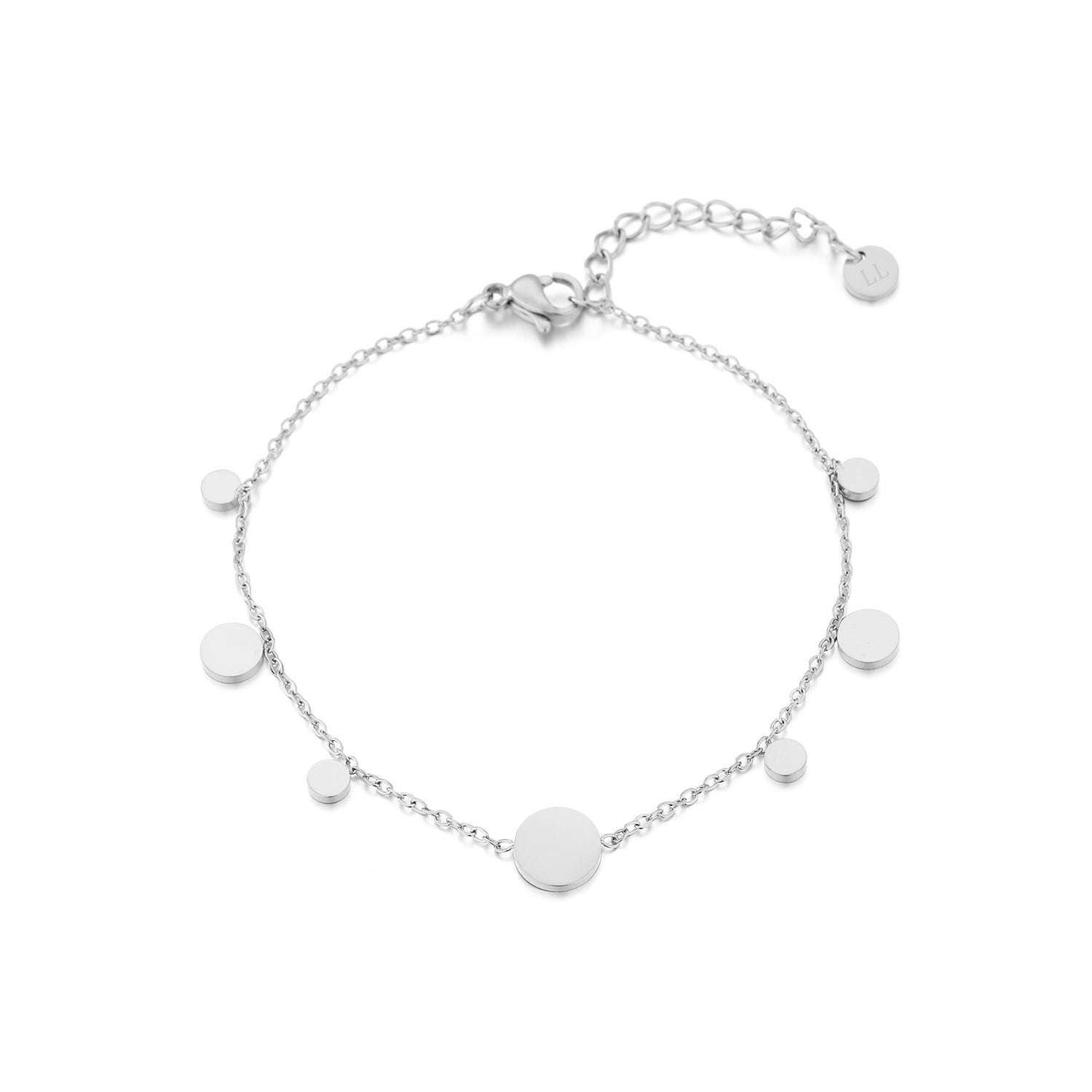 Muntjes armband zilver - Desieradenconcurrent.nl