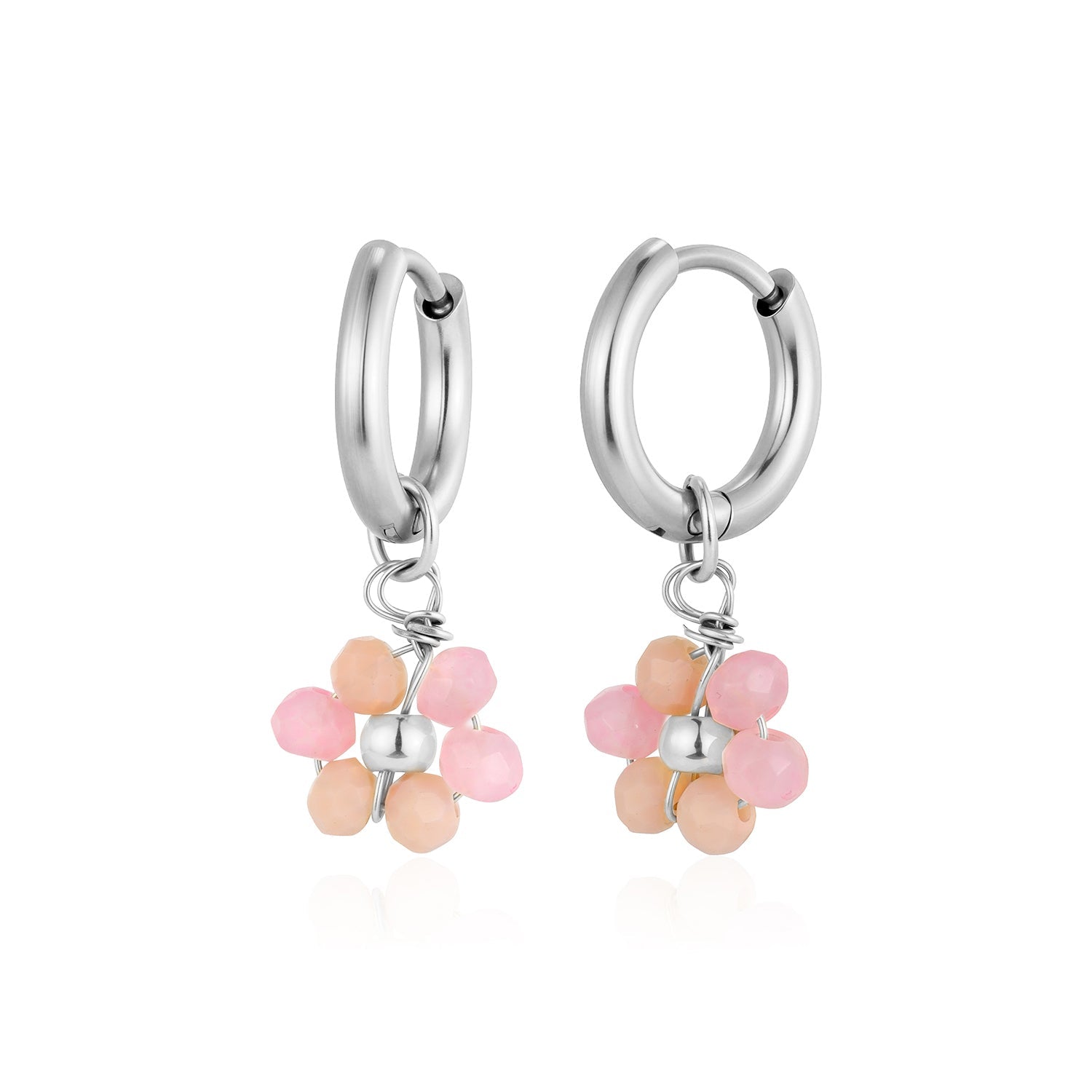 Oorbel fancy flower zilver - Desieradenconcurrent.nl