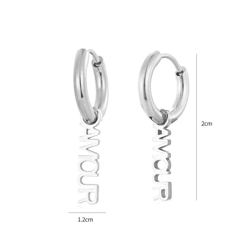 Oorbellen amour zilver - Desieradenconcurrent.nl