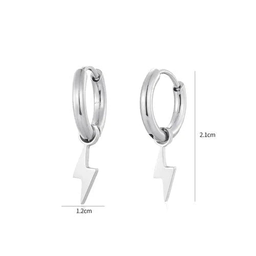 Oorbellen bliksem zilver - Desieradenconcurrent.nl
