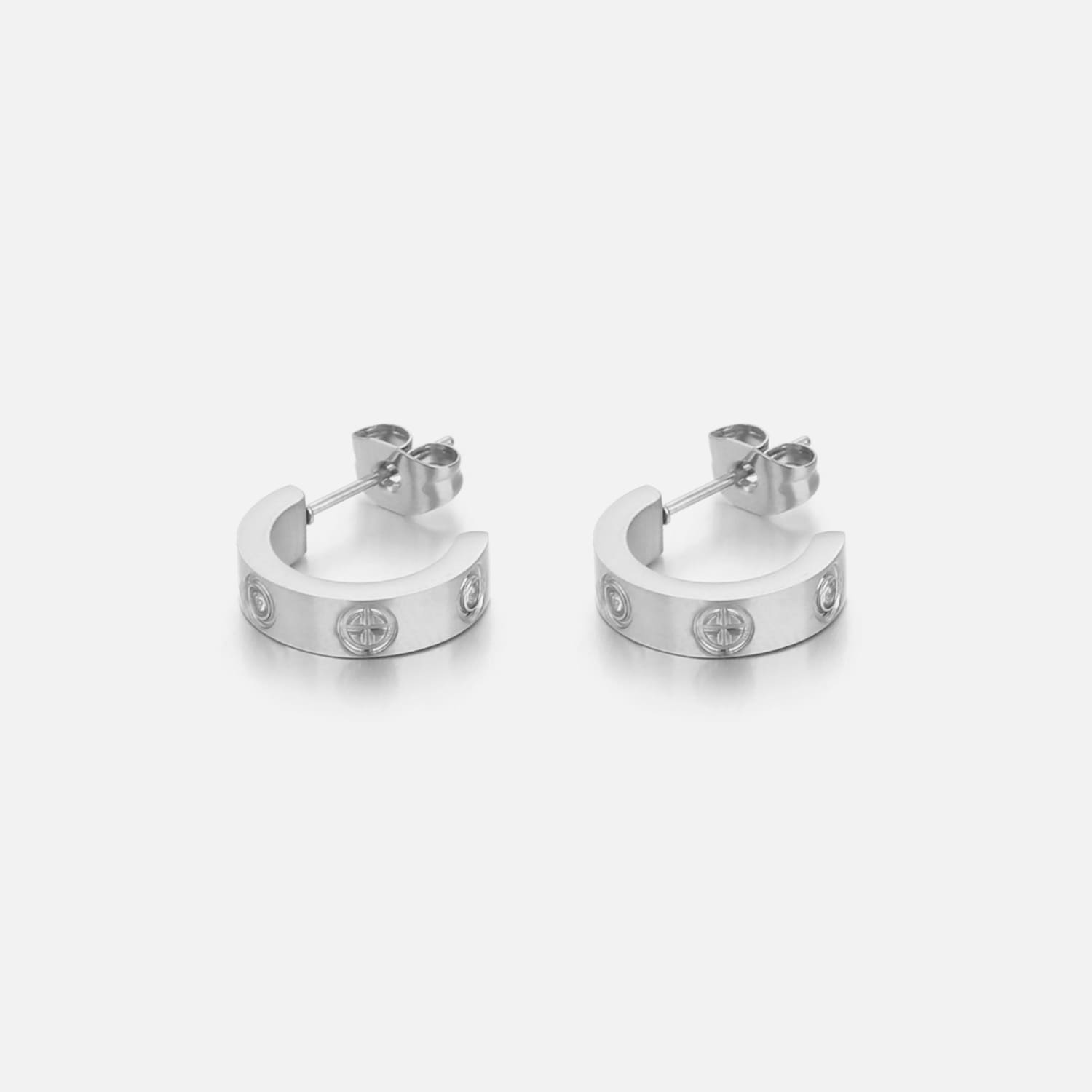 Oorbellen creolen steentje zilver - Desieradenconcurrent.nl