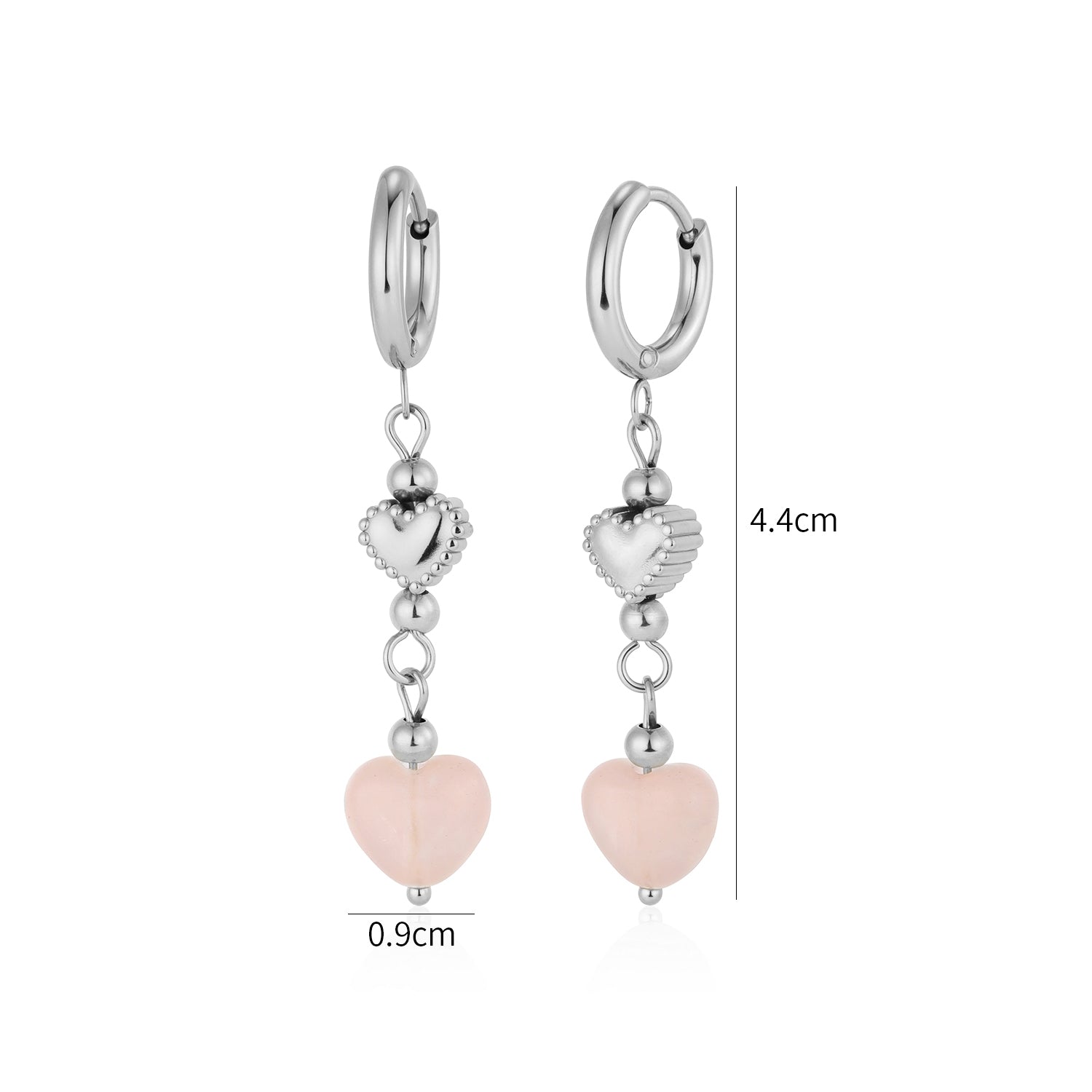 Oorbellen fancy hart en parel zilver - Desieradenconcurrent.nl