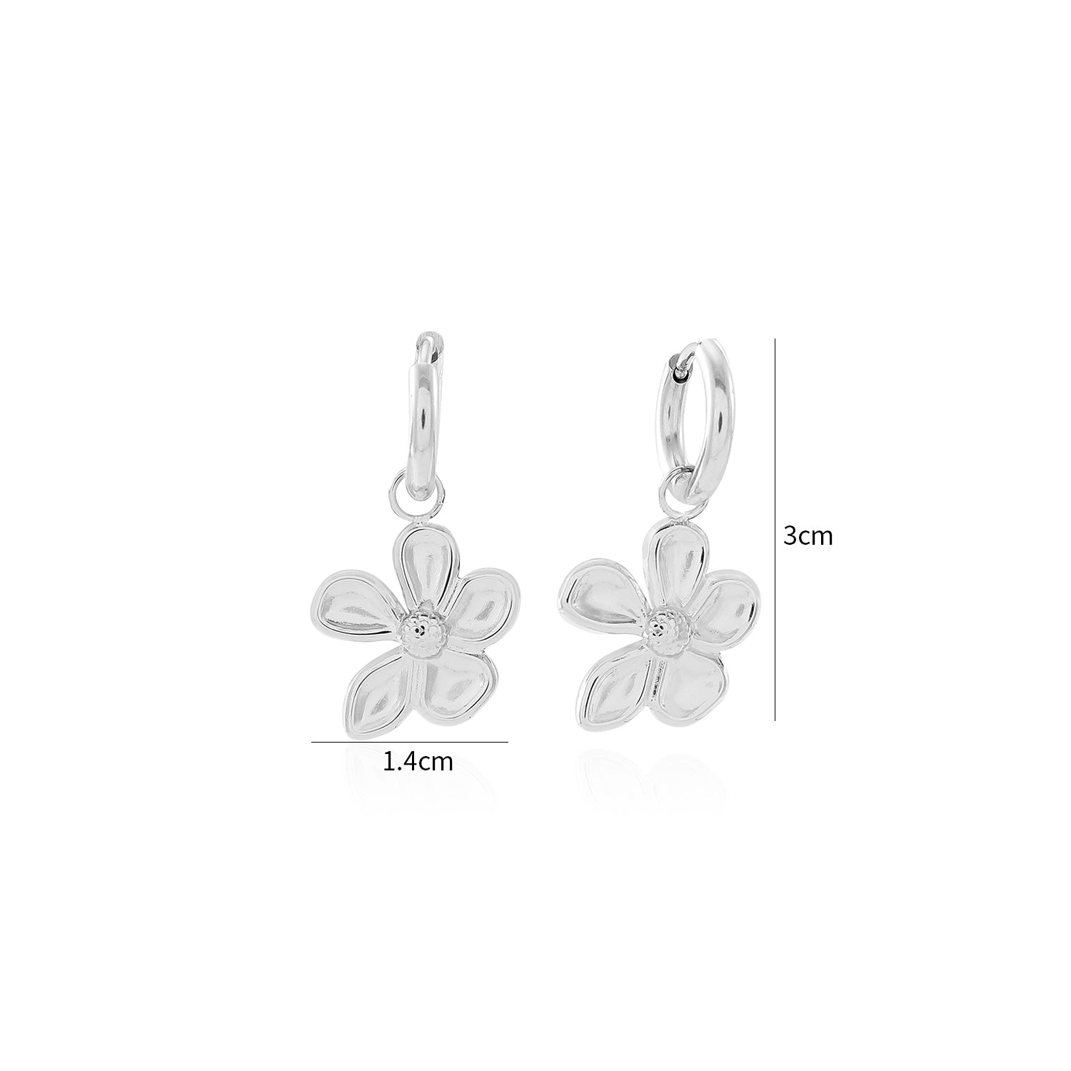 Oorbellen flower zilver - Desieradenconcurrent.nl