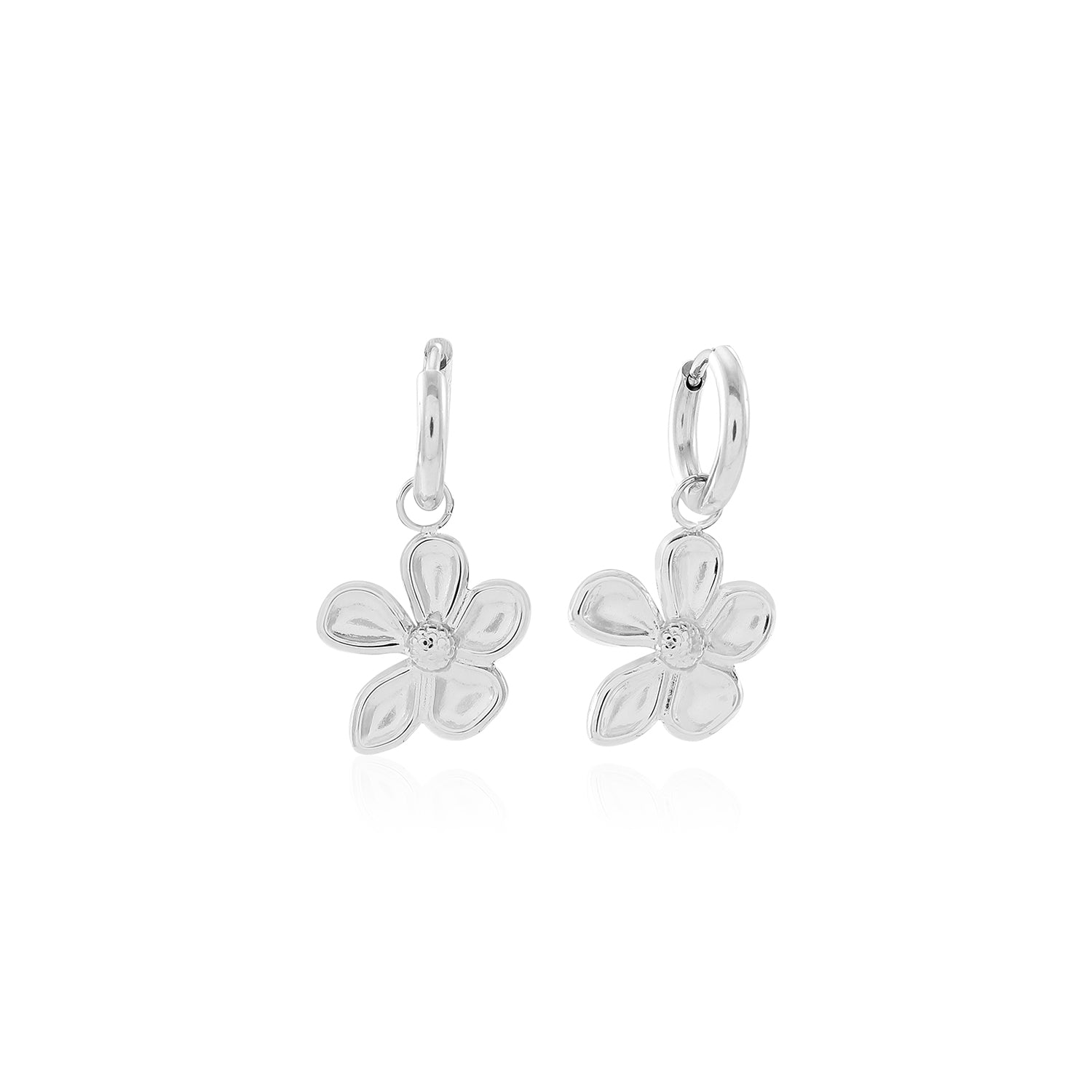 Oorbellen flower zilver - Desieradenconcurrent.nl