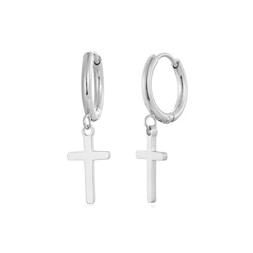 Oorbellen kruisje zilver - Desieradenconcurrent.nl