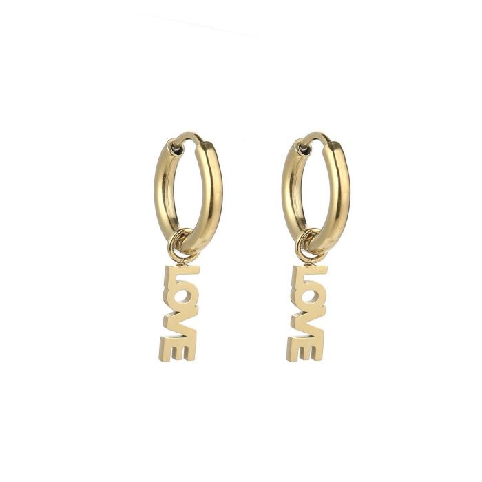 Oorbellen love goud - Desieradenconcurrent.nl