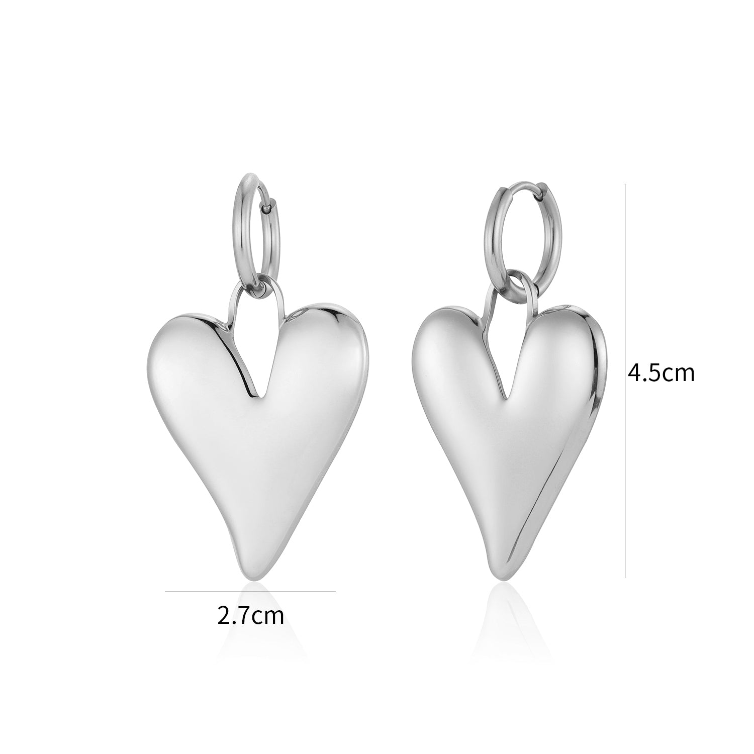 Oorbellen lux hart zilver - Desieradenconcurrent.nl