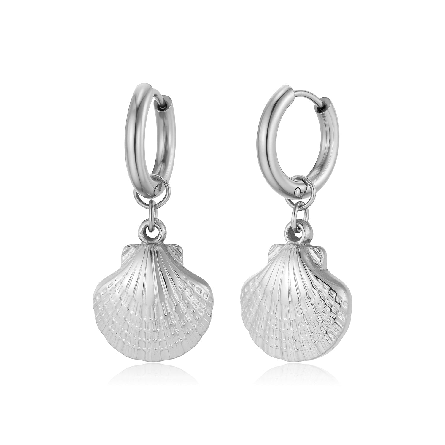 Oorbellen schelpen zilver - Desieradenconcurrent.nl