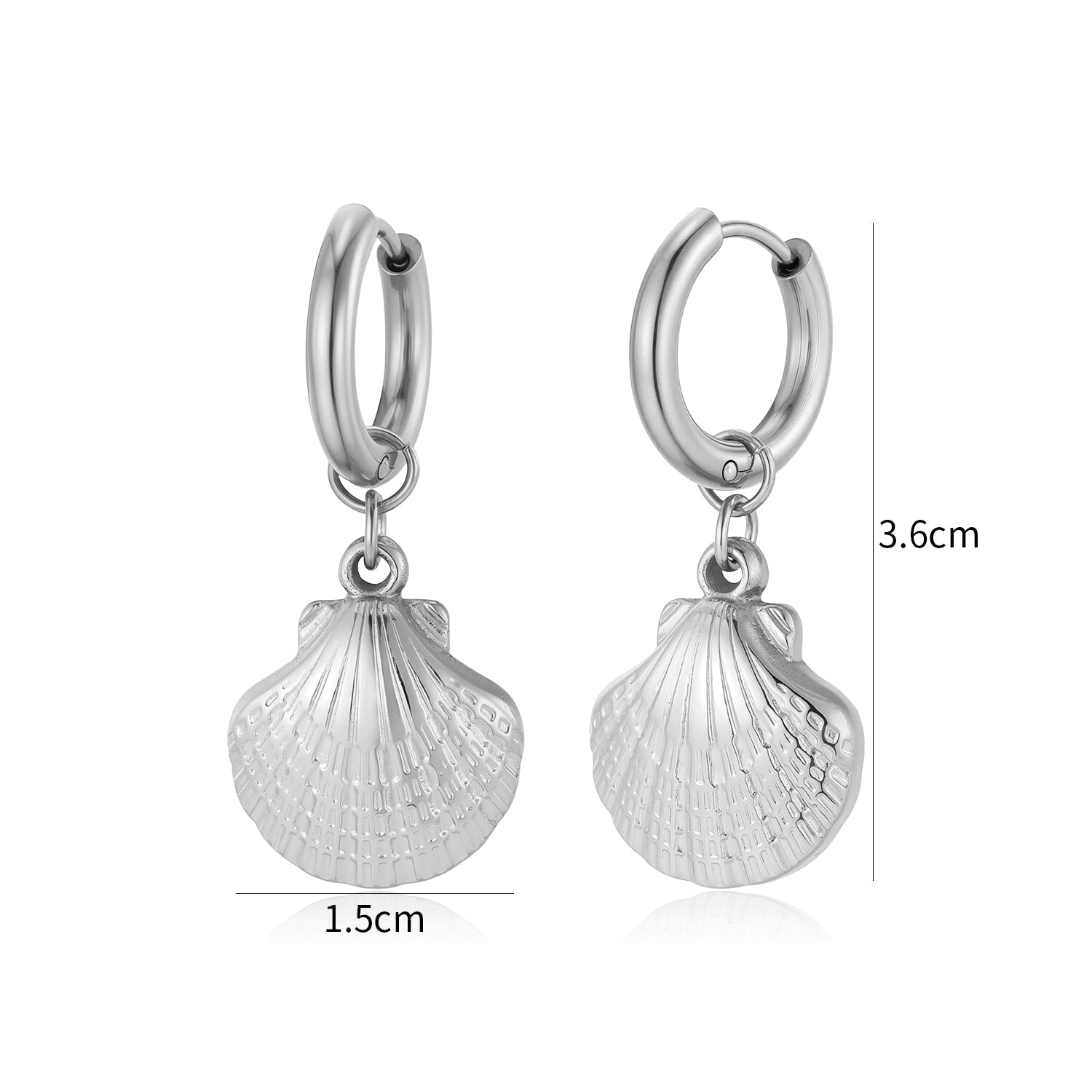 Oorbellen schelpen zilver - Desieradenconcurrent.nl
