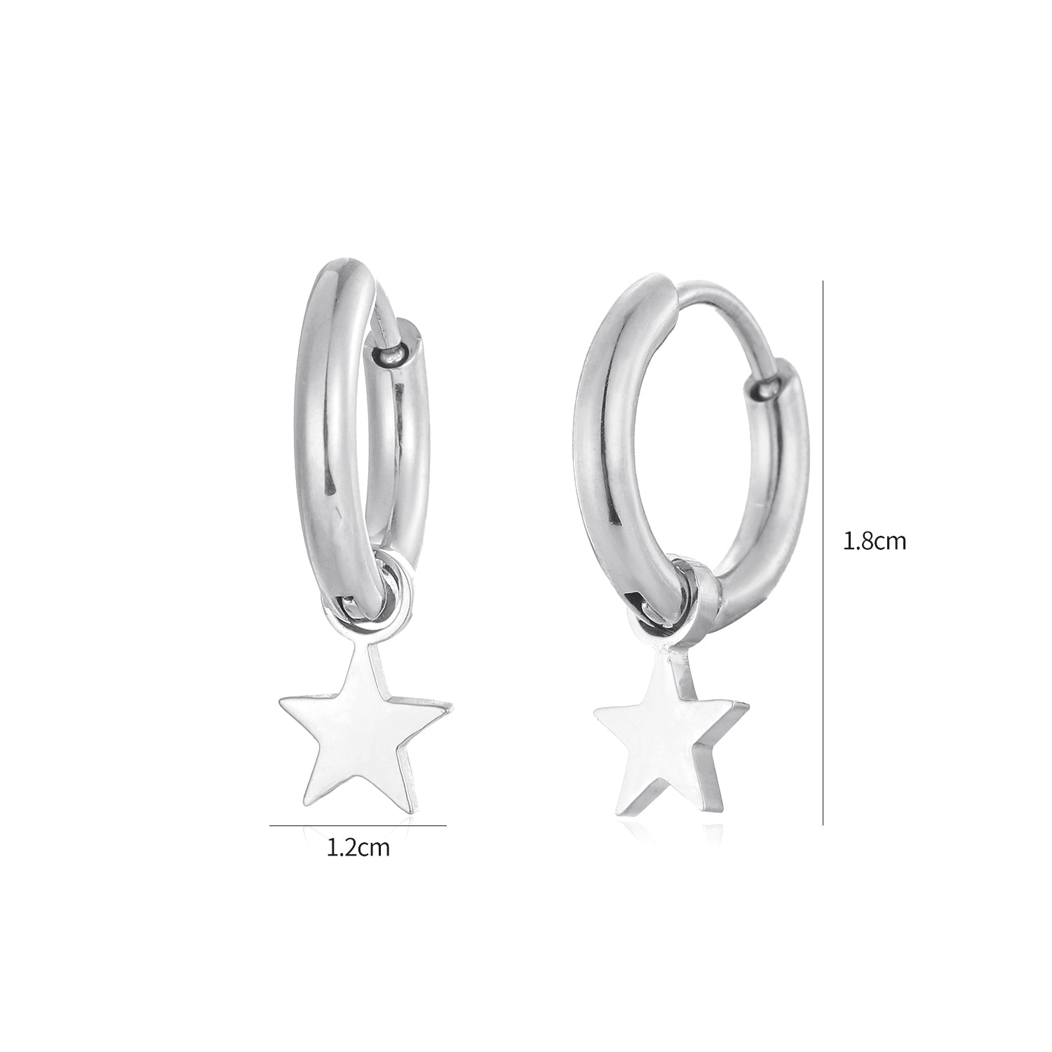 Oorbellen ster zilver - Desieradenconcurrent.nl