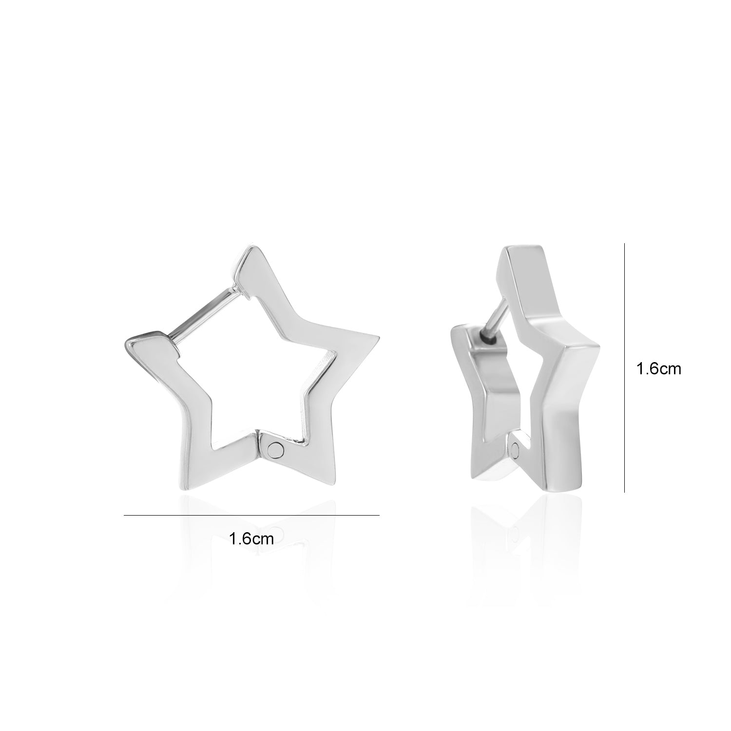 Oorbellen ster zilver - Desieradenconcurrent.nl