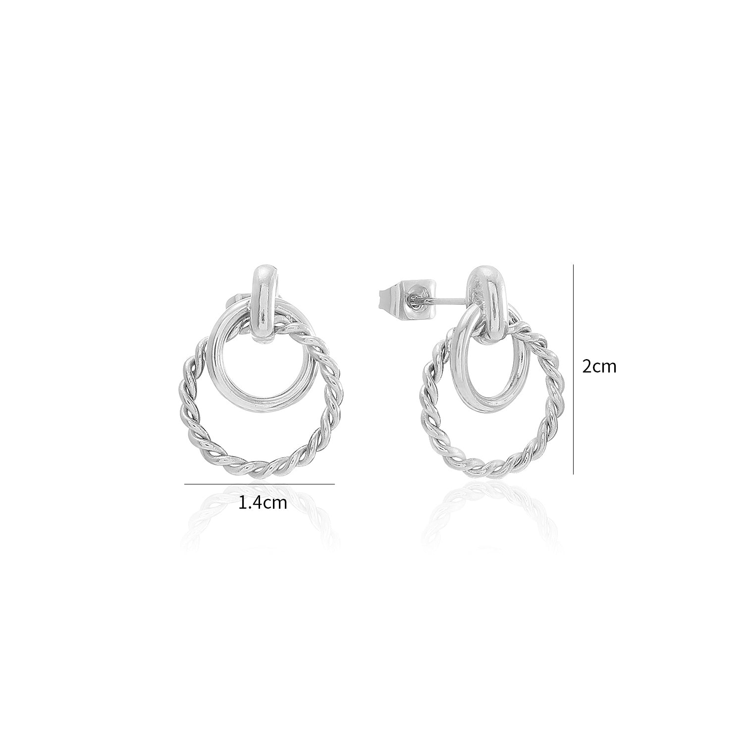 Oorsteker fancy krul zilver - Desieradenconcurrent.nl