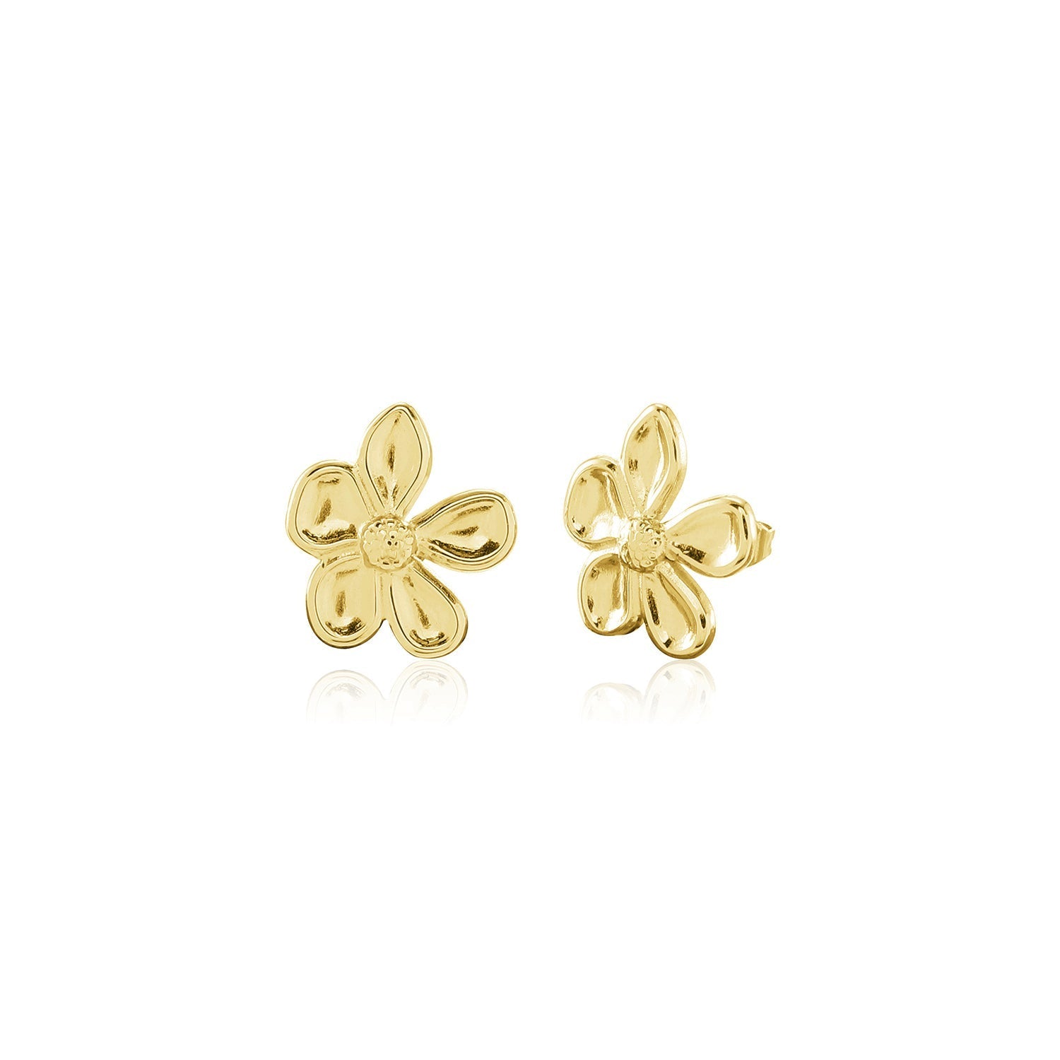 Oorsteker flower goud - Desieradenconcurrent.nl