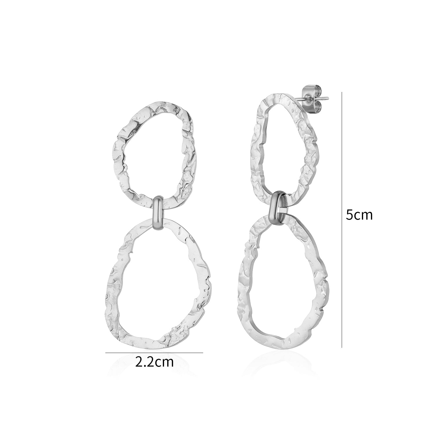 Oorstekers gevormde ringen zilver - Desieradenconcurrent.nl