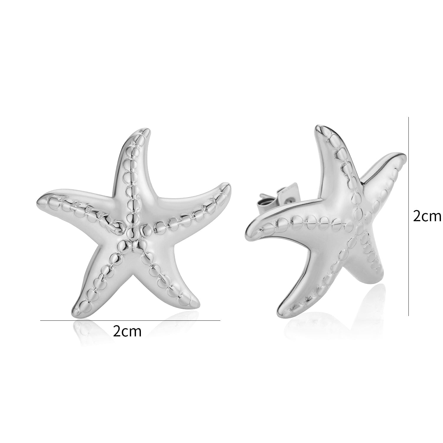 Oorstekers zee ster zilver - Desieradenconcurrent.nl