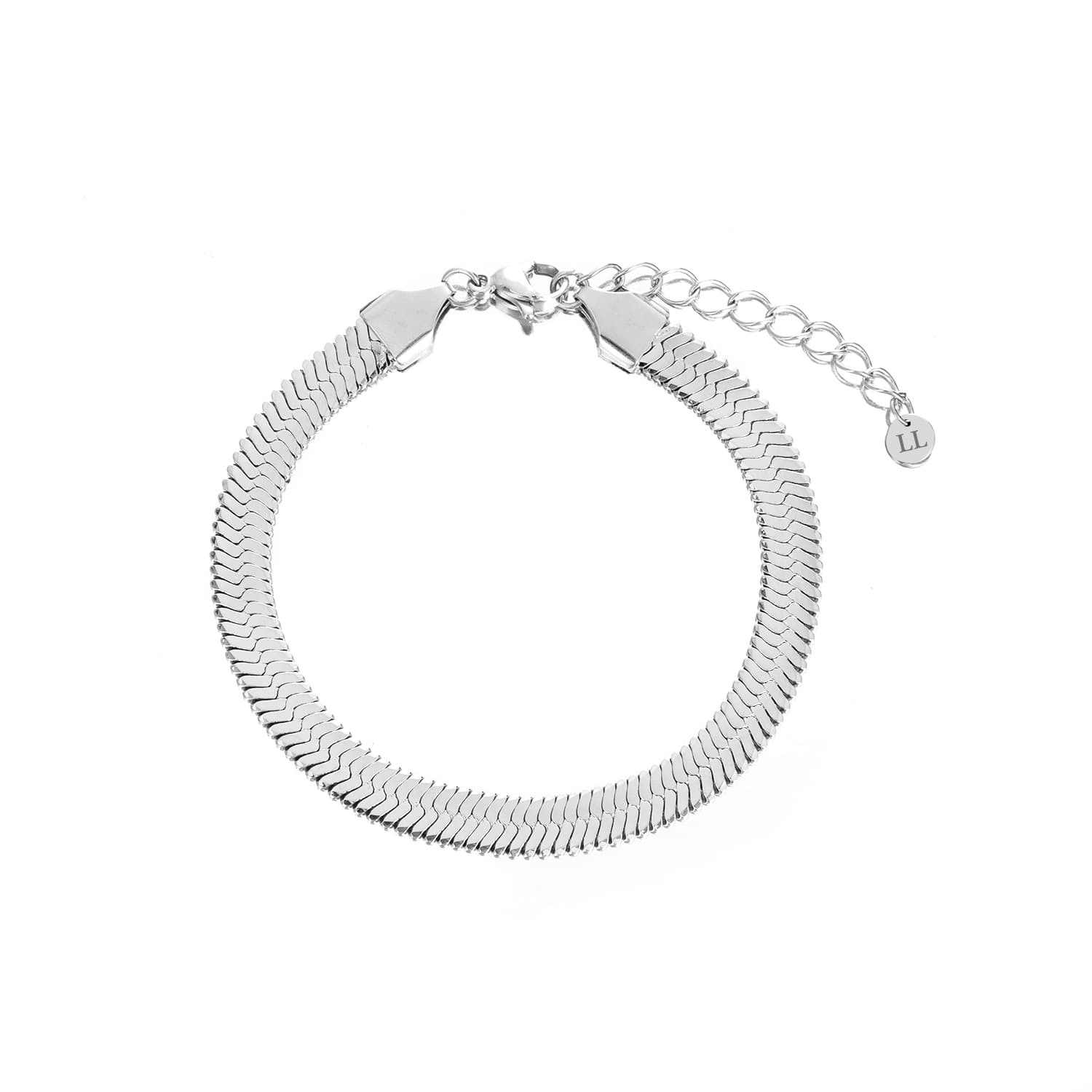 Platte armband 6mm zilver - Desieradenconcurrent.nl