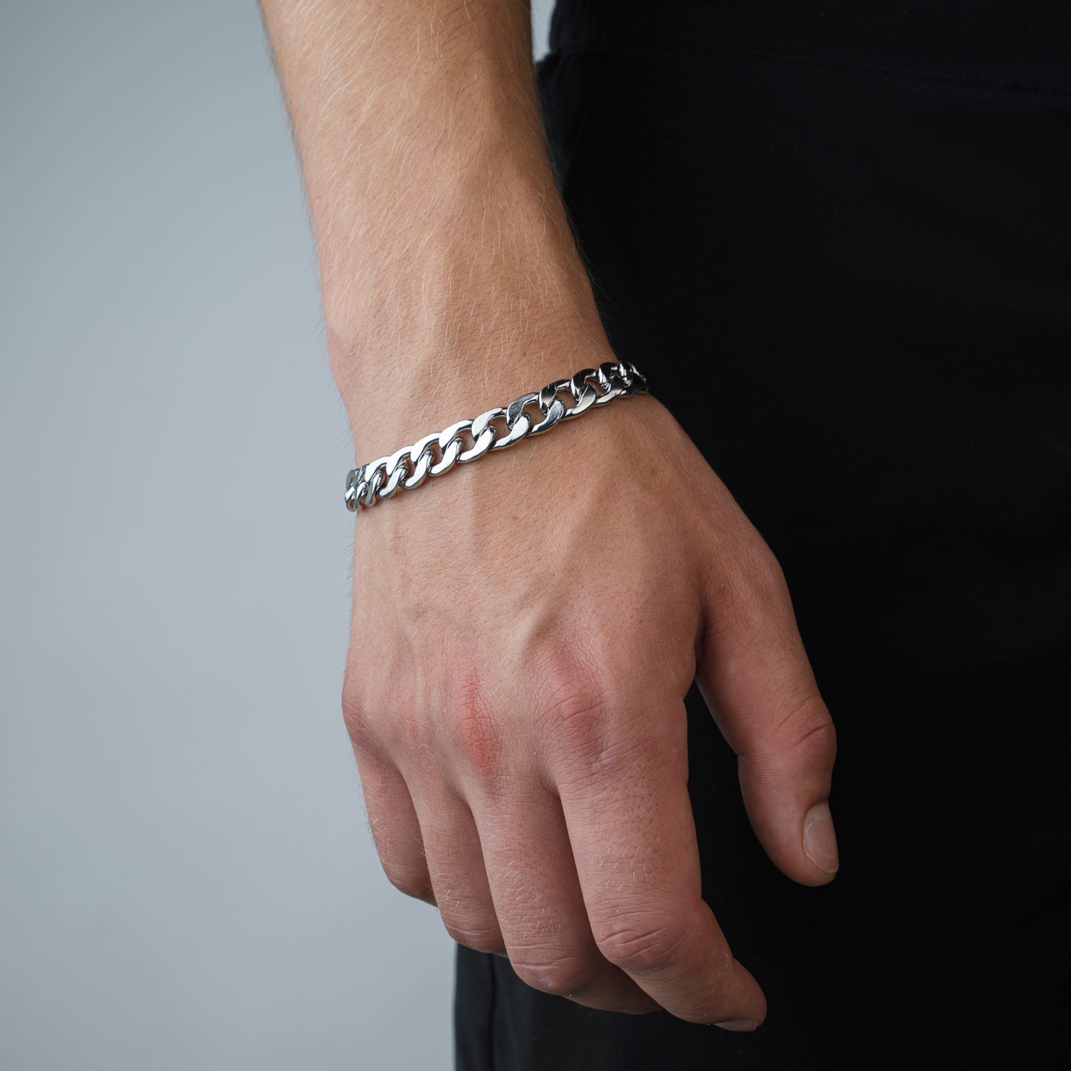 Platte schakel armband 10mm Zilver - Desieradenconcurrent.nl