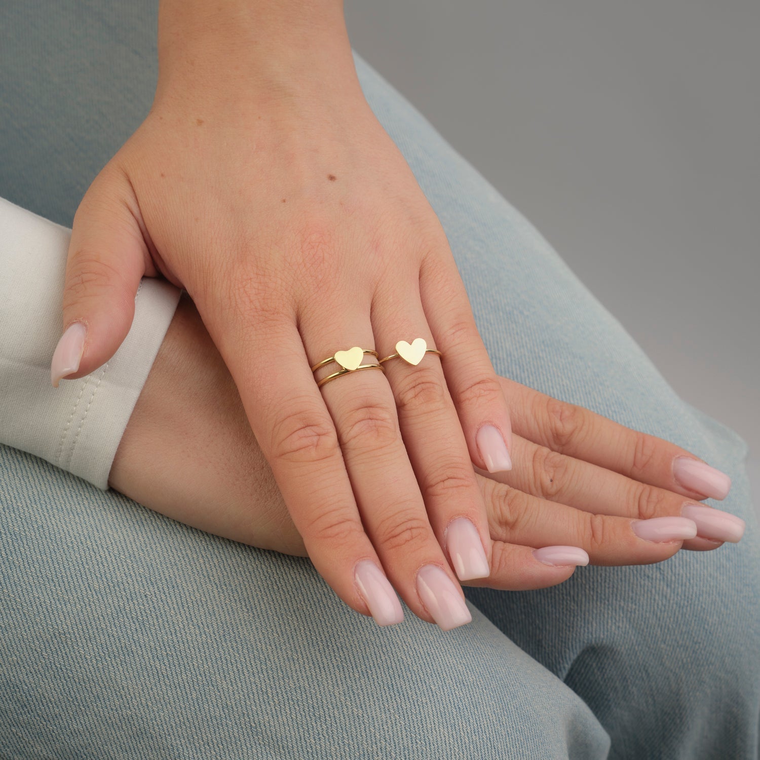 Ring basic hart goud - Desieradenconcurrent.nl