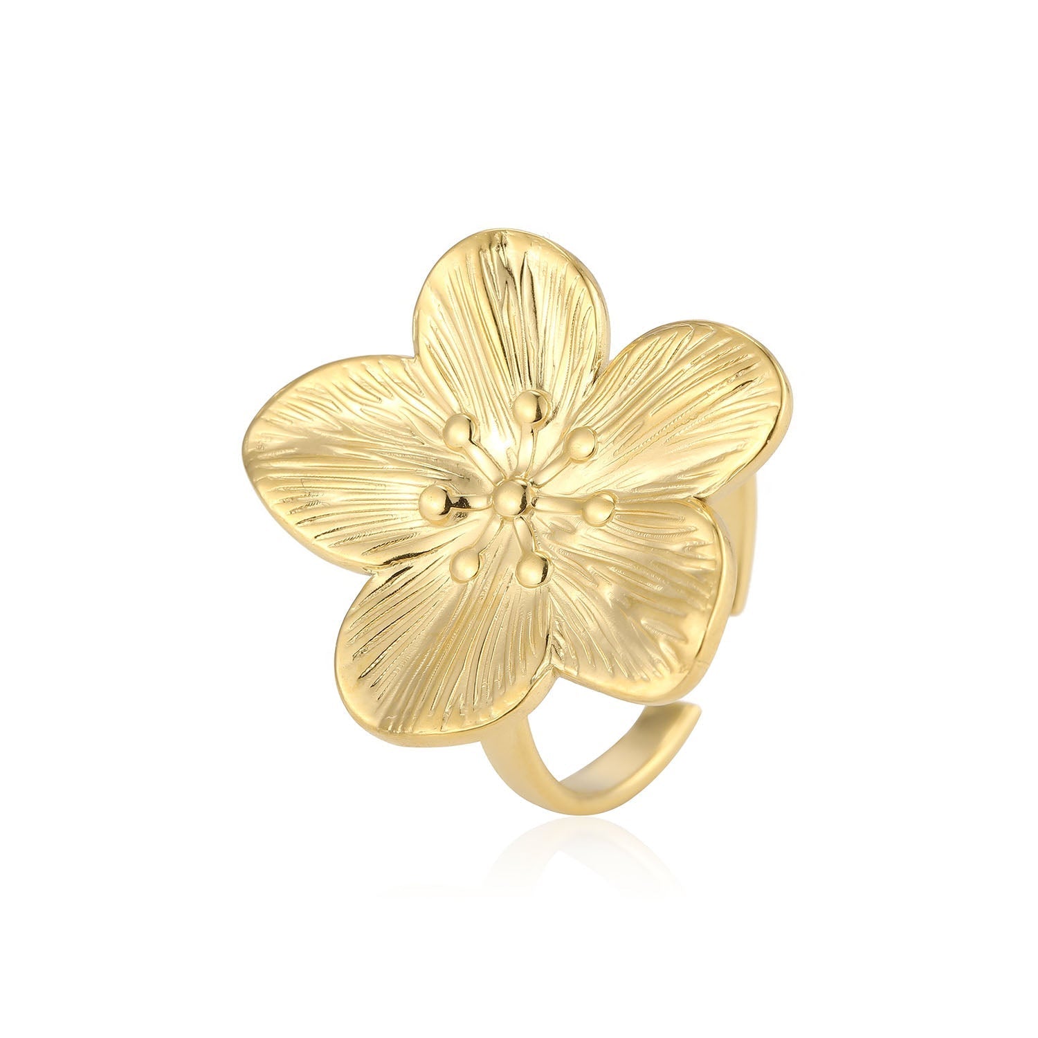Ring botanical bloom goud - Desieradenconcurrent.nl