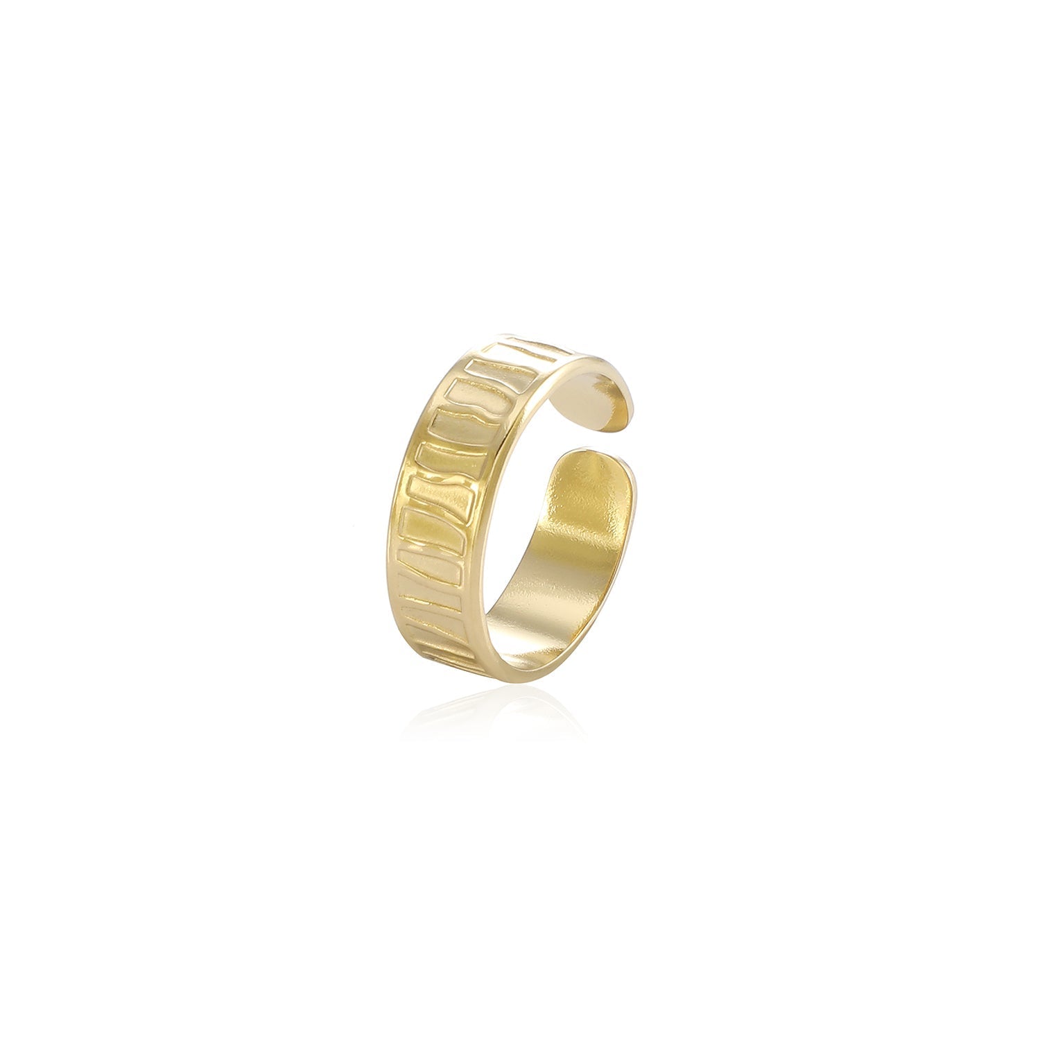 Ring fancy stripes goud - Desieradenconcurrent.nl