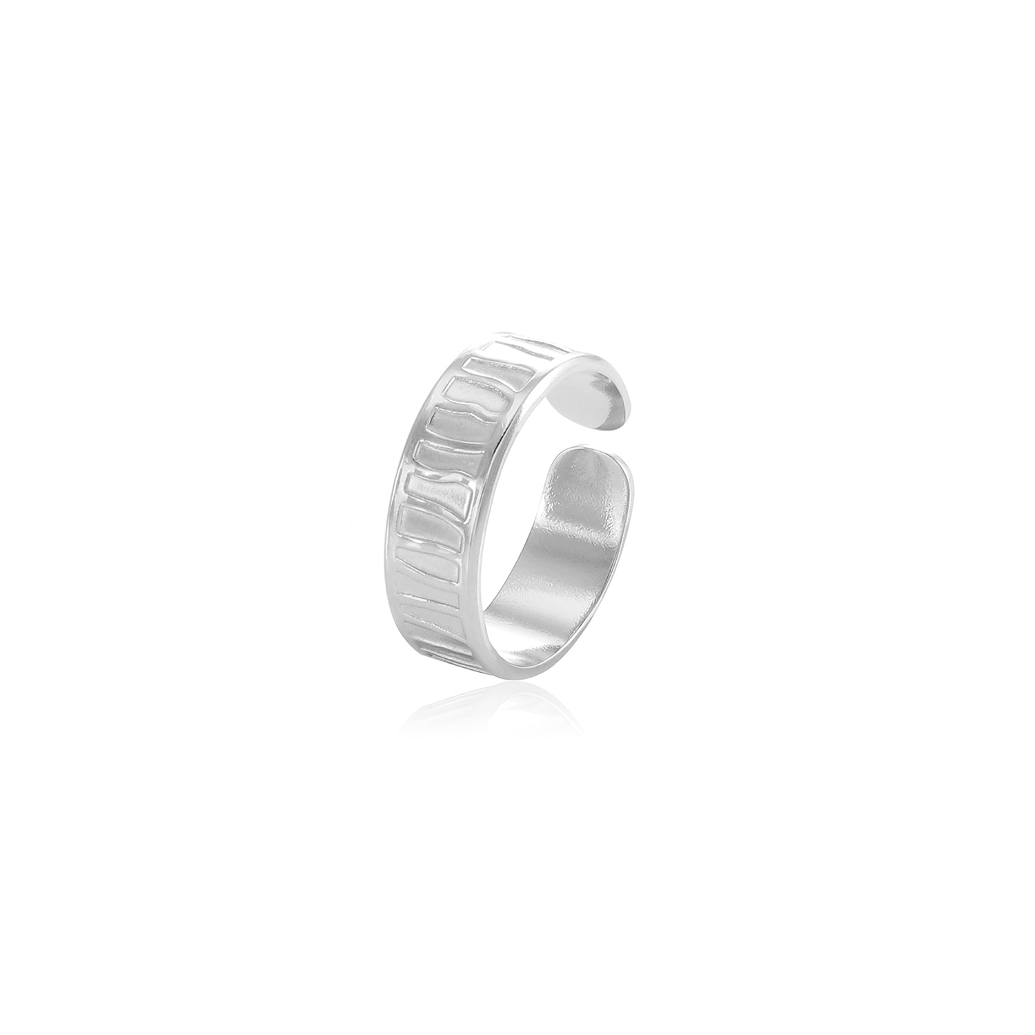 Ring fancy stripes zilver - Desieradenconcurrent.nl