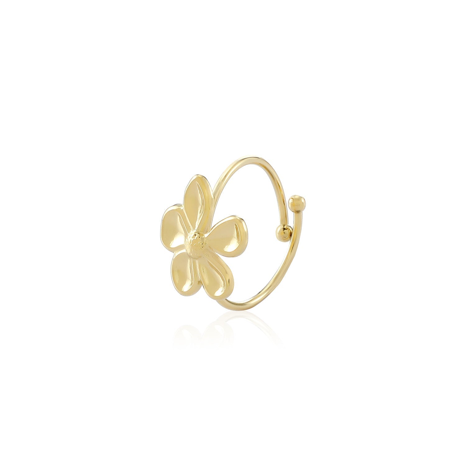 Ring flower goud - Desieradenconcurrent.nl