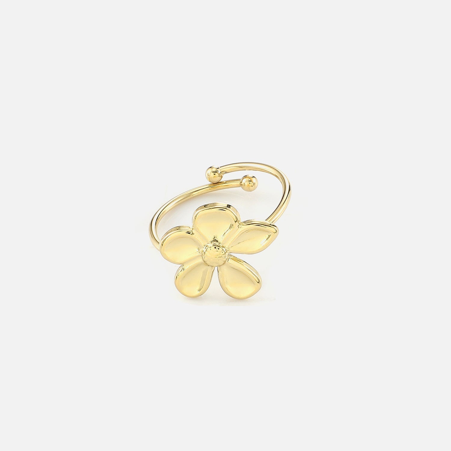 Ring flower goud - Desieradenconcurrent.nl