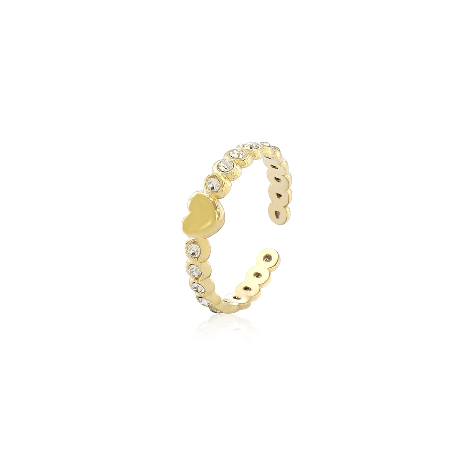 Ring glamour hartje goud - Desieradenconcurrent.nl